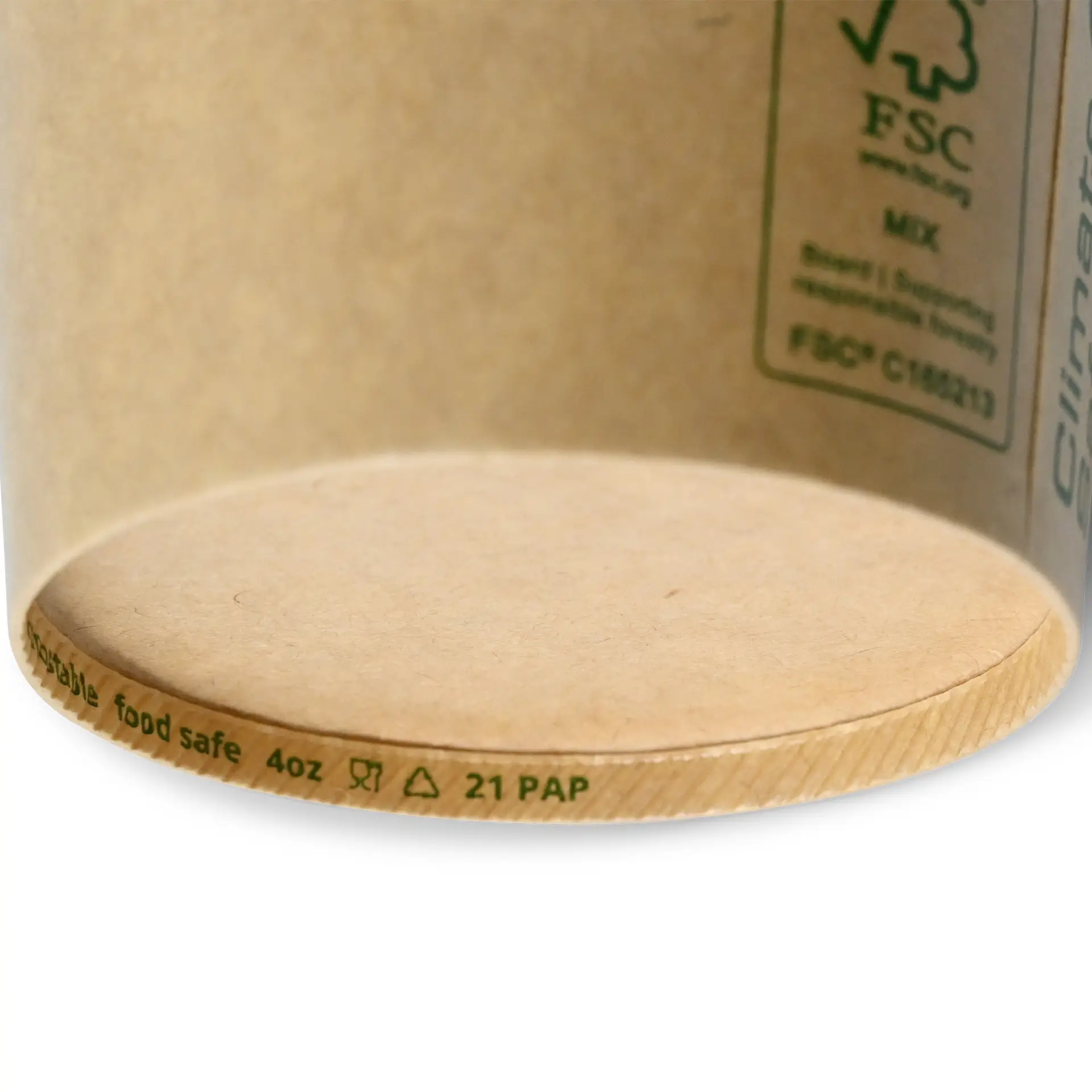 Eisbecher aus Pappe 75 ml, max. 130 ml, Ø 76 mm, braun