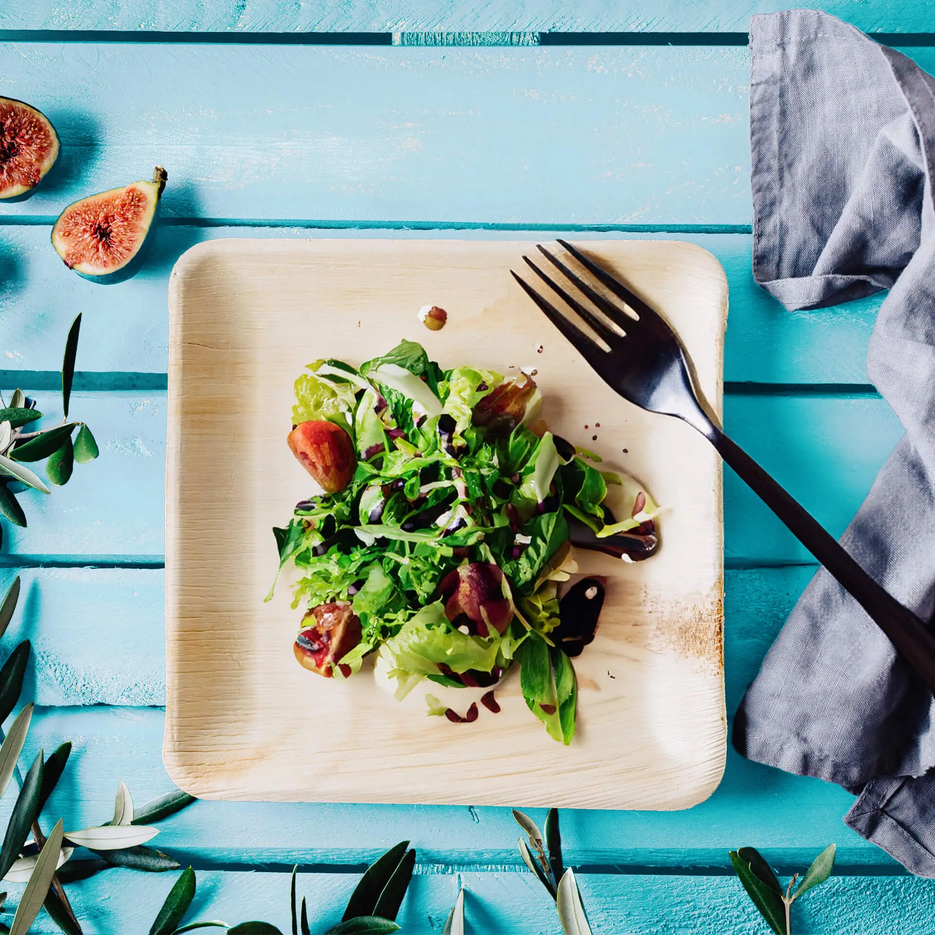 Assiette en feuille de palmier "Palmware®" 23 x 23 cm dtw056401-palmblatt-teller-palmware-23-x-23-cm-quadratisch-7