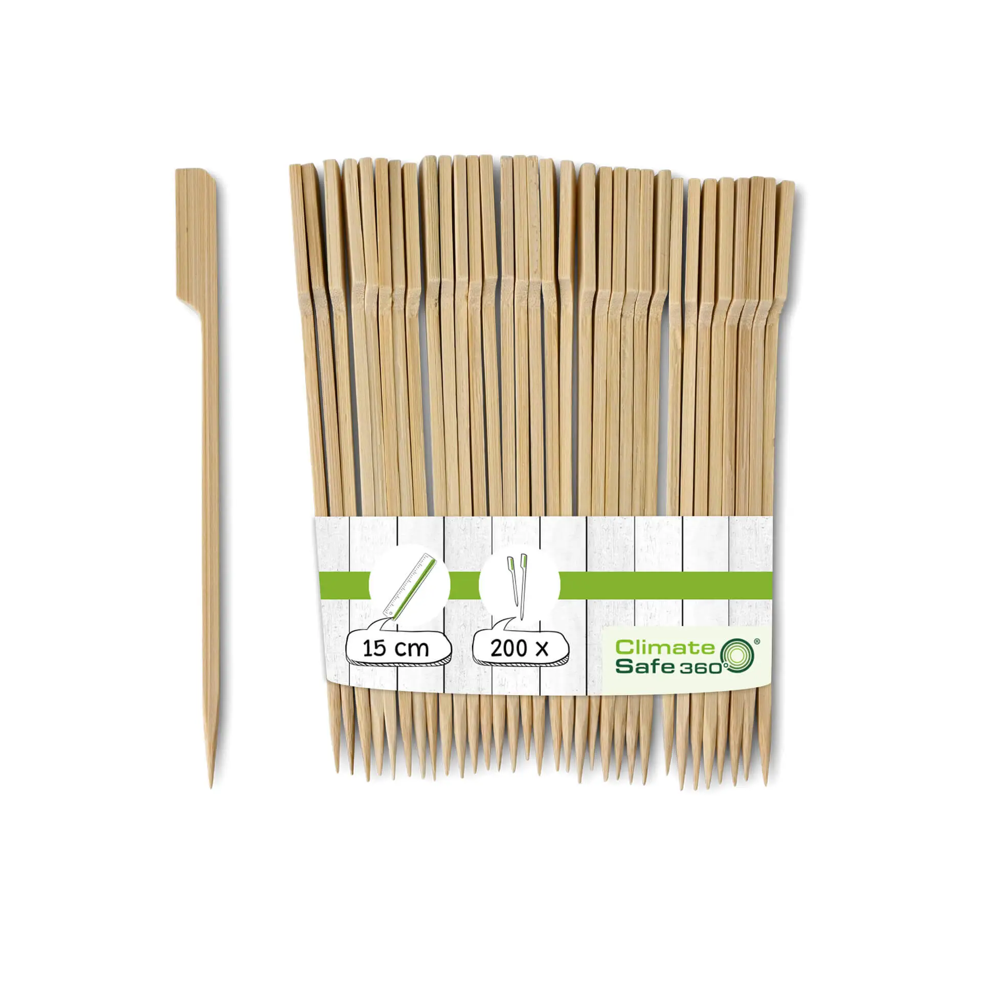 Flaggenspiesse aus Bambus, 15 cm, unbehandelt Flaggenspiesse aus Bambus, 15 cm, unbehandelt