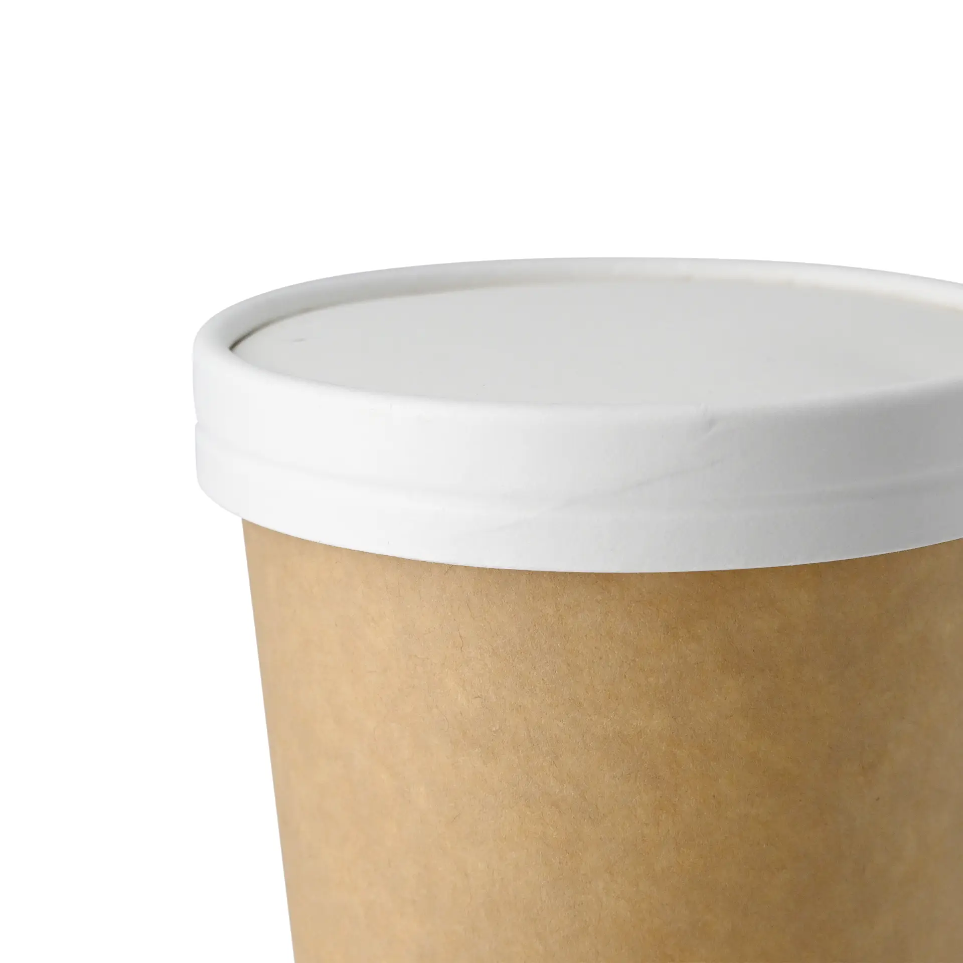 Couvercle en carton blanc pour pot premium, Ø 95 mm