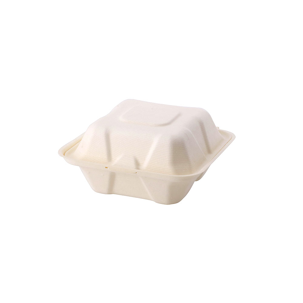 Holzfaser-Burger-Boxen 14,5 x 14,5 x 7 cm, quadratisch