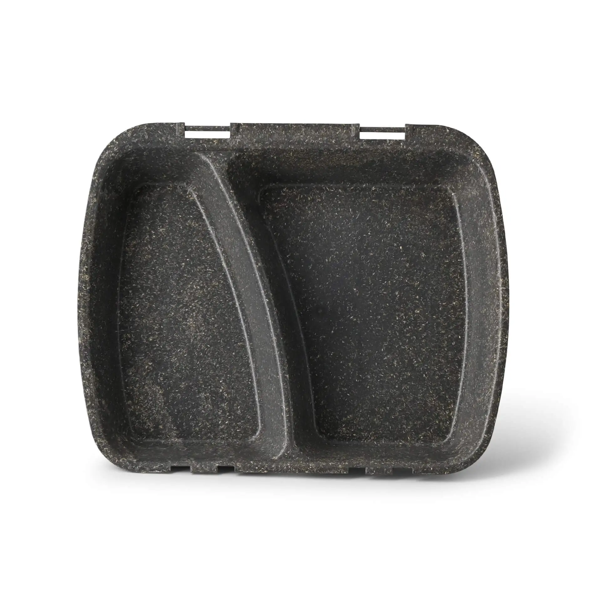 Contenant réutilisable « merways Box » poivre / gris 24,5 x 20 x 4,5cm, 2 compartiments, HP4/2 dfc00852-mehrweg-menuebehaelter-merways-box-245-x-20-x-45-cm-2-kammern-hp42-pfeffer-grau-2