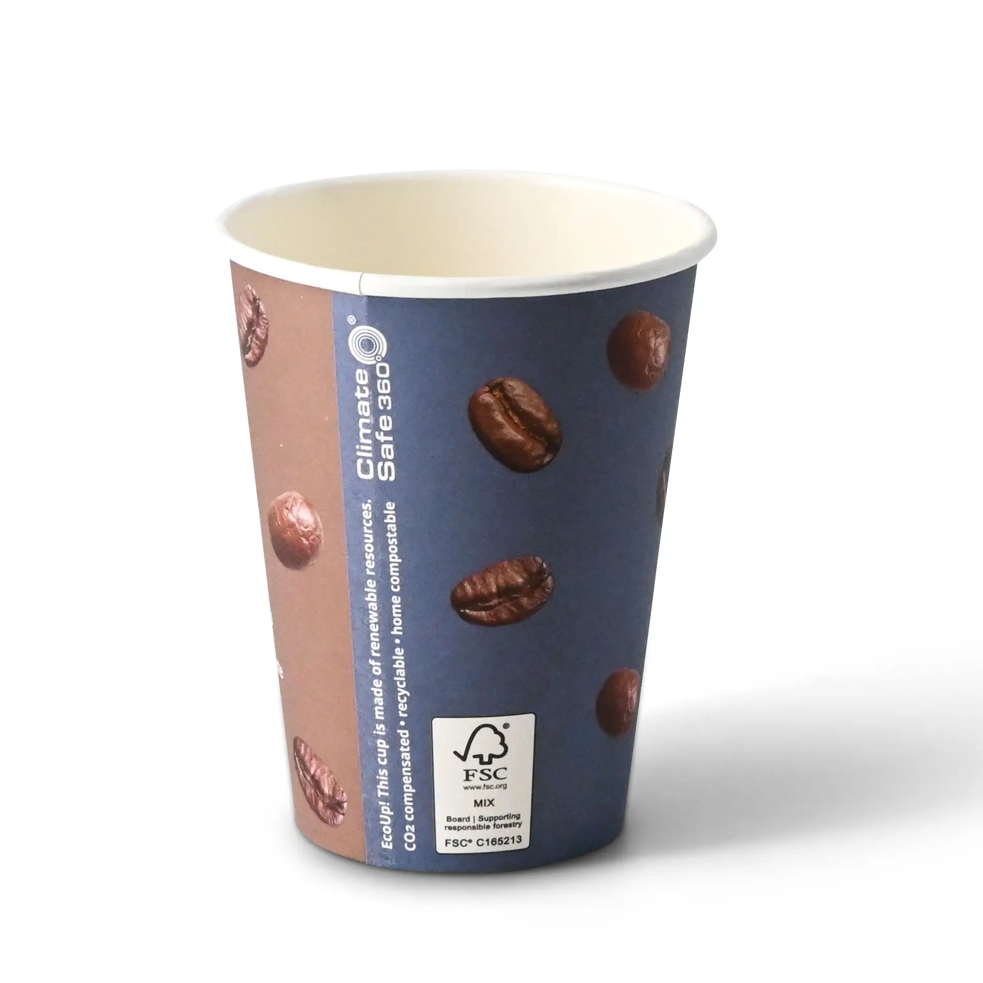 Gobelet en carton imprimé "Café" 30 cl / 8 oz, Ø 90 mm