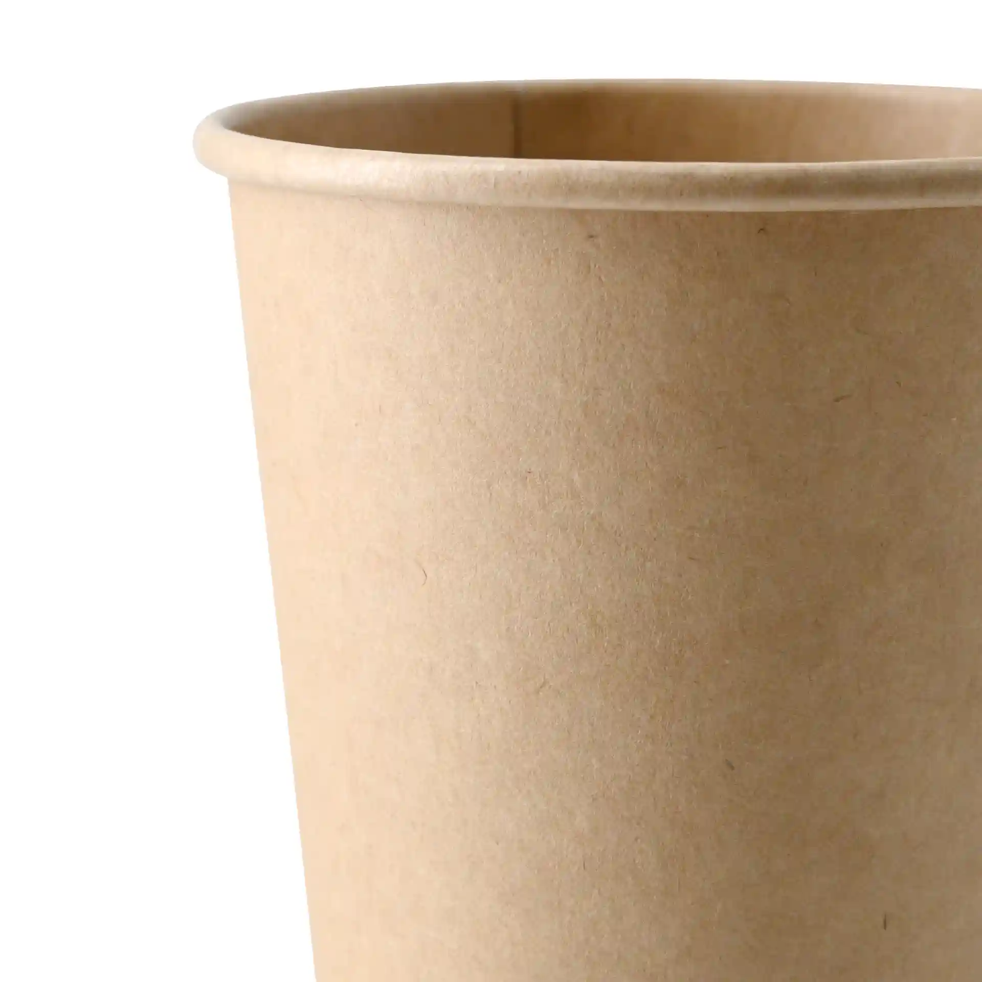 Gobelet en carton 400 ml / 16 oz, Ø 90 mm, simple paroi, brun, revêtu de PLA