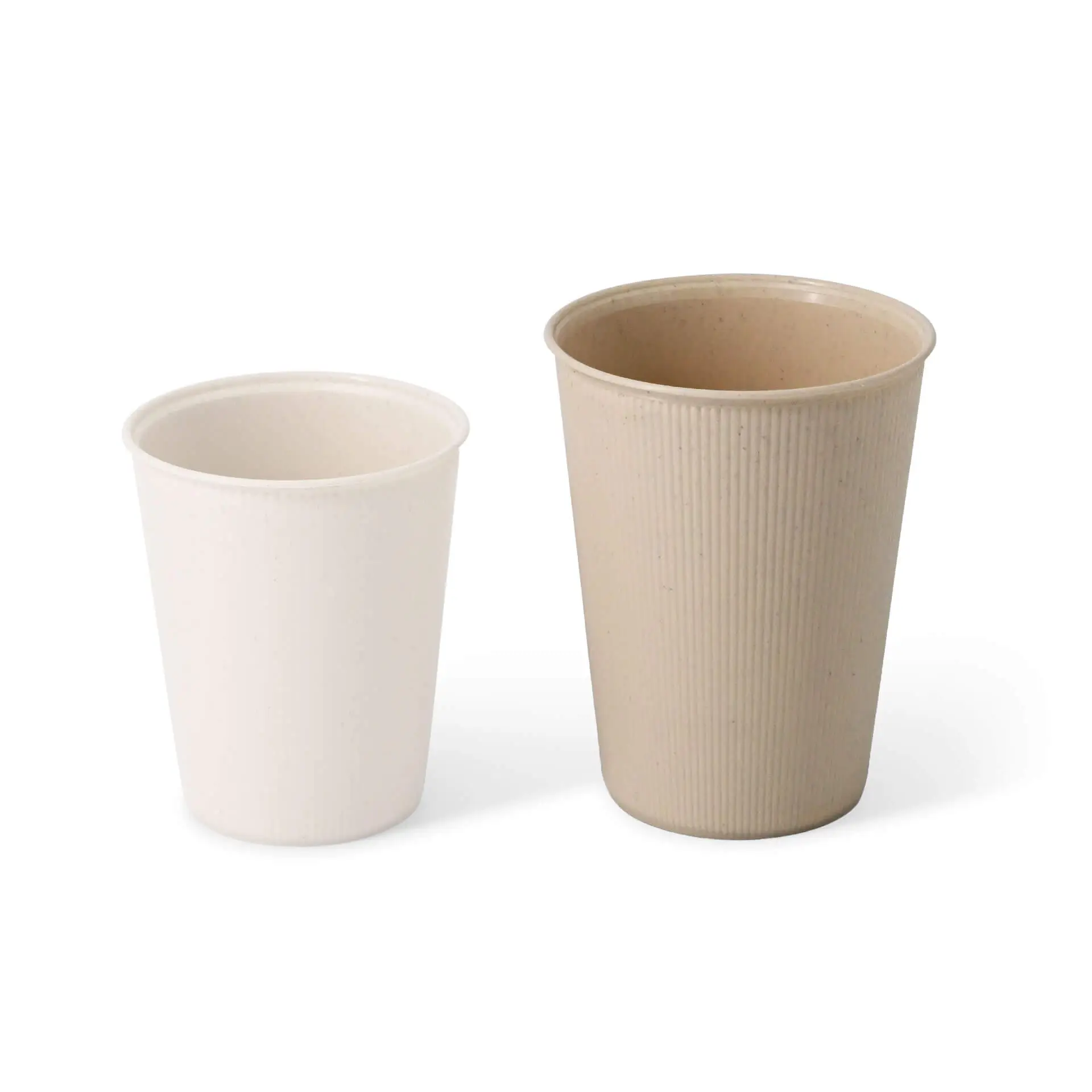Mehrweg Becher (Riffel) 400 ml / 16 oz, Ø 90 mm, creme-weiss