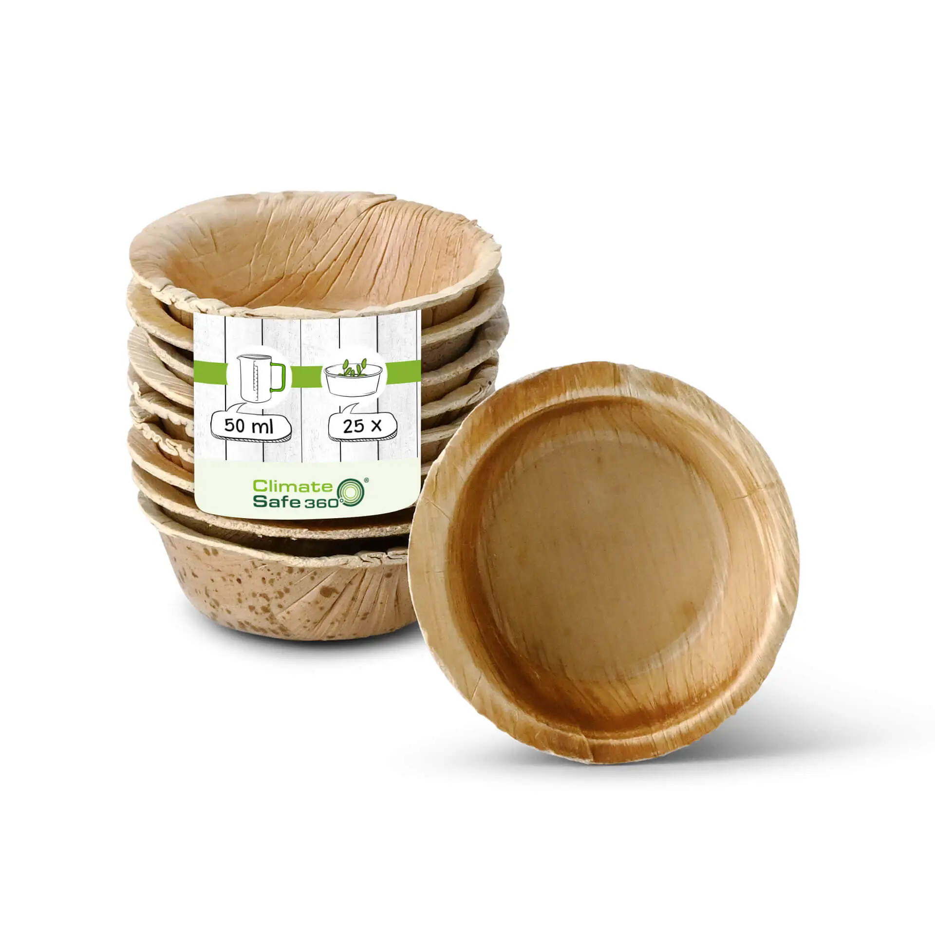 Schälchen aus Palmblatt "Palmware®" 50 ml, rund Schälchen aus Palmblatt "Palmware®" 50 ml, rund