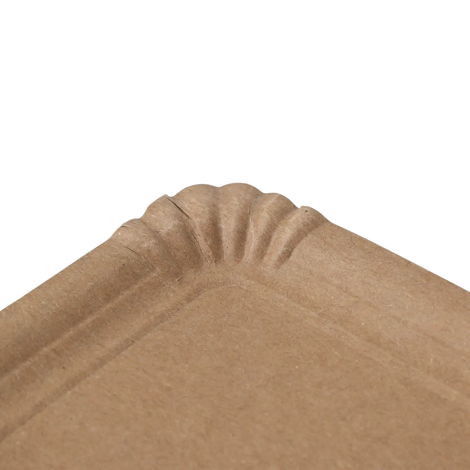 Pappteller 10 x 16 cm, braun, rechteckig