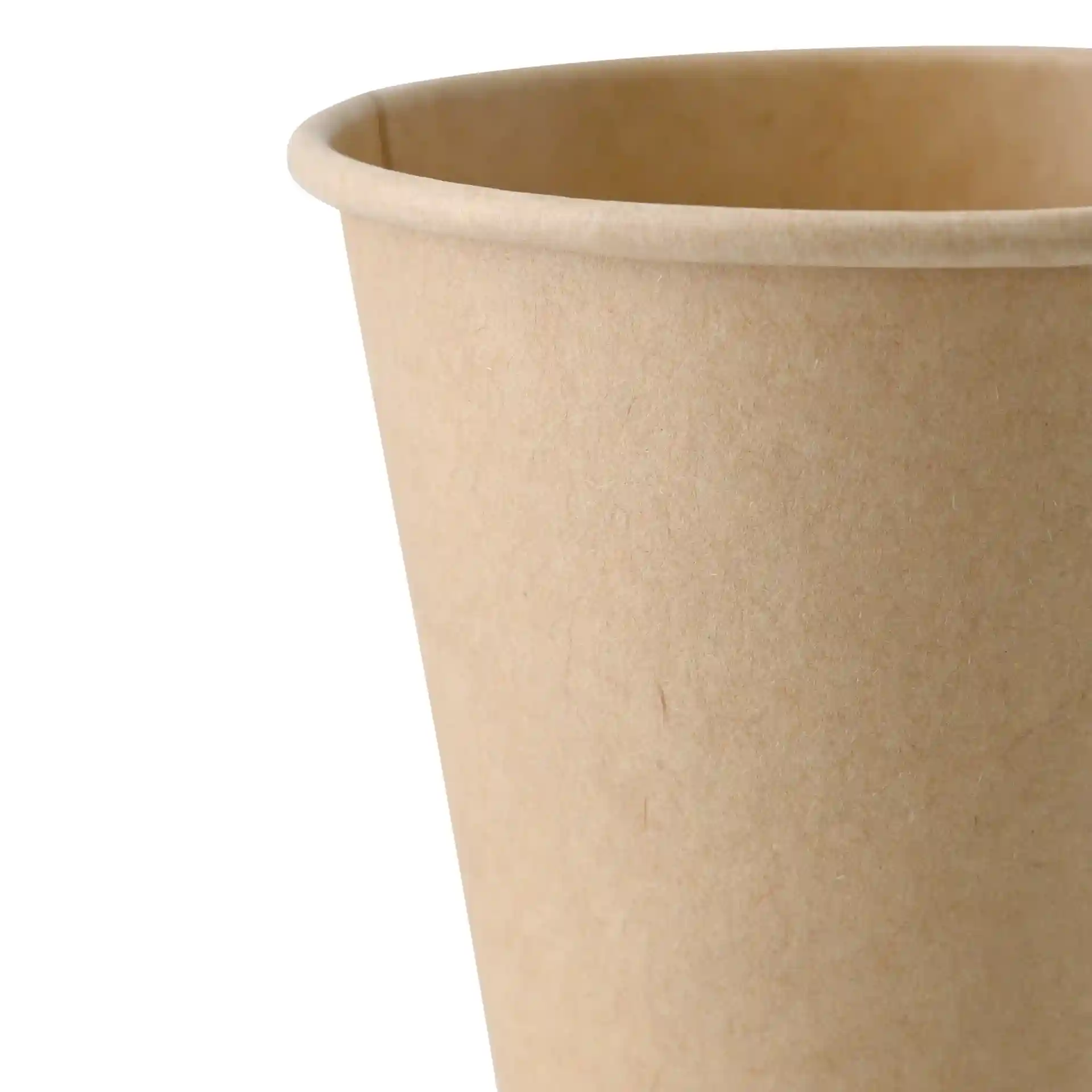 Gobelet en carton 150 ml / 6 oz, Ø 80 mm, simple paroi, brun, revêtu de PLA