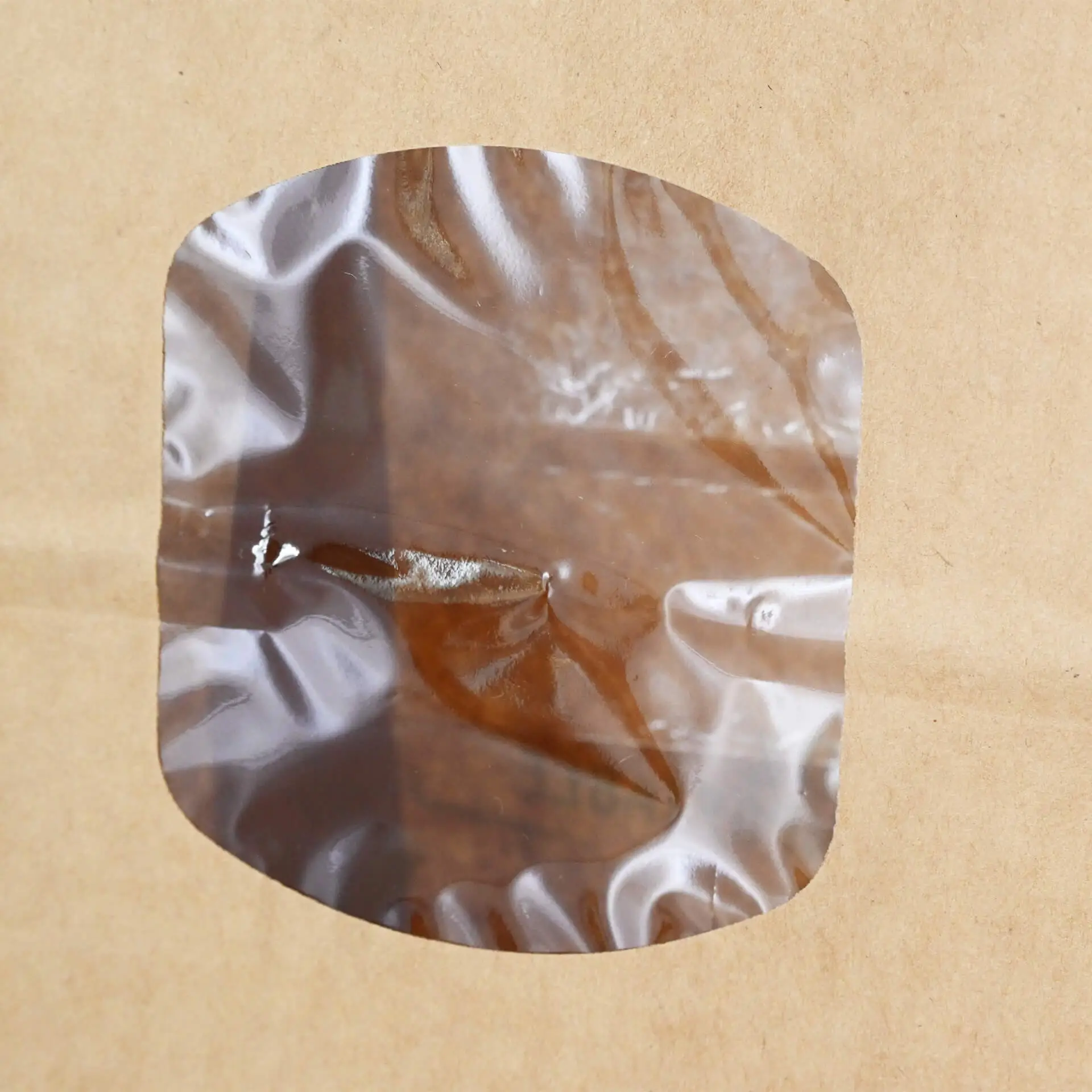 Blockbeutel m. Fenster M, 11,5 x 7,2 x 24,6 cm, PLA-Folie, braun, Clipband, Kraftpapier dre02780-blockbeutel-m-fenster-m-115-x-72-x-246-cm-pla-folie-braun-clipband-kraftpapier-4