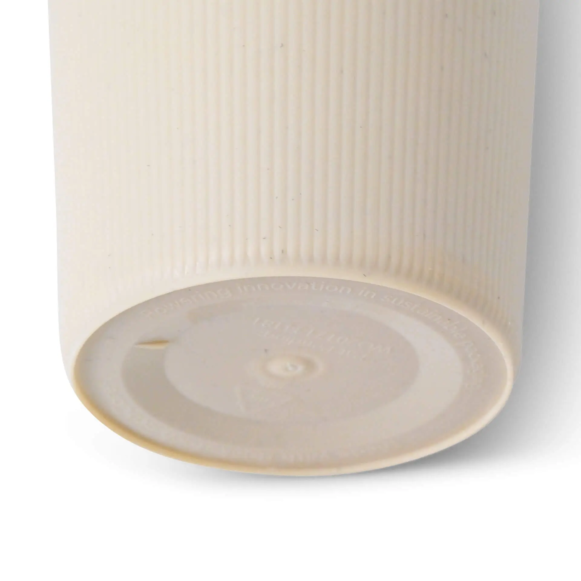 Mehrweg Becher (Riffel) 400 ml / 16 oz, Ø 90 mm, creme-weiss