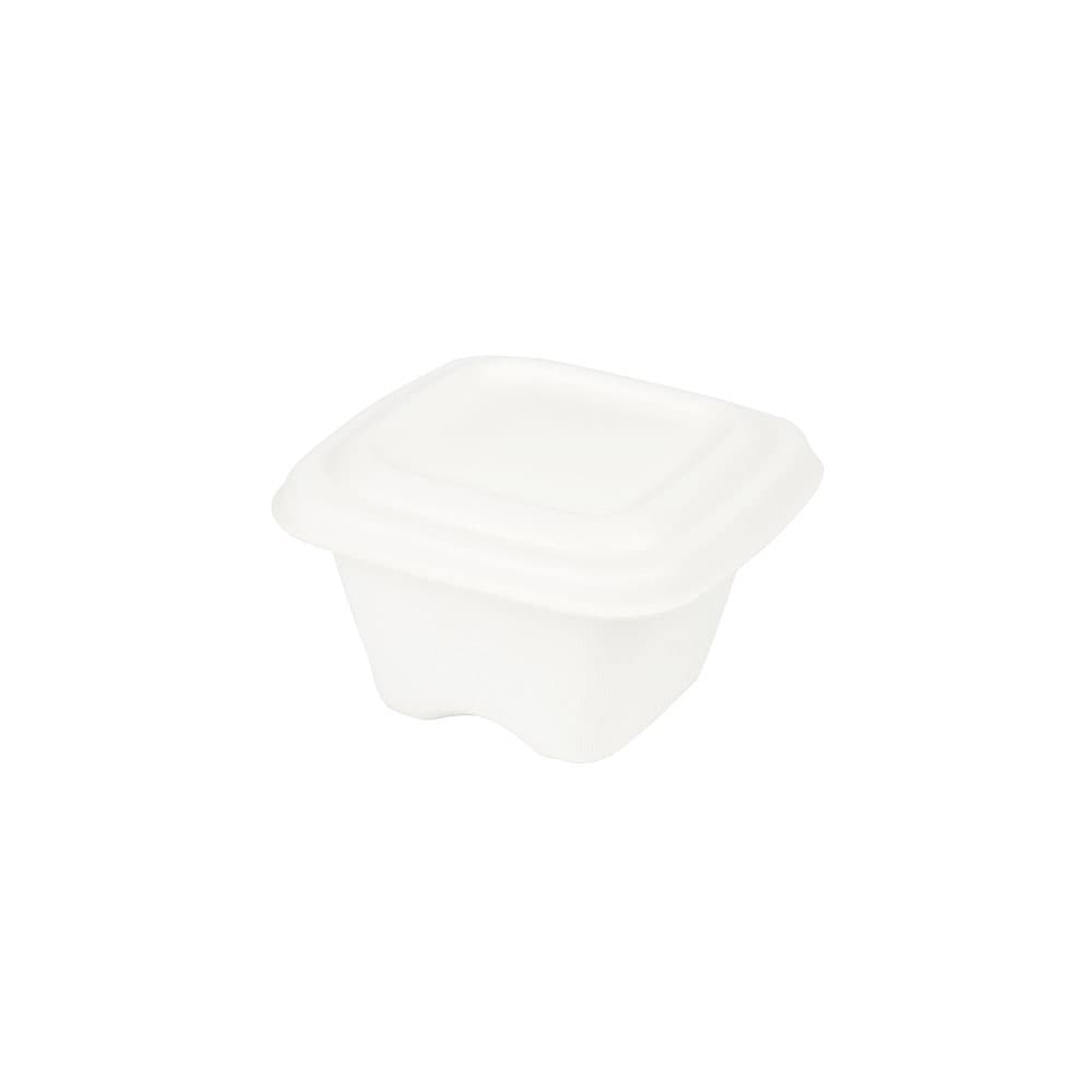 Zuckerrohr-Portionsbecher 130 ml, 80 x 80 x 47 mm, quadratisch