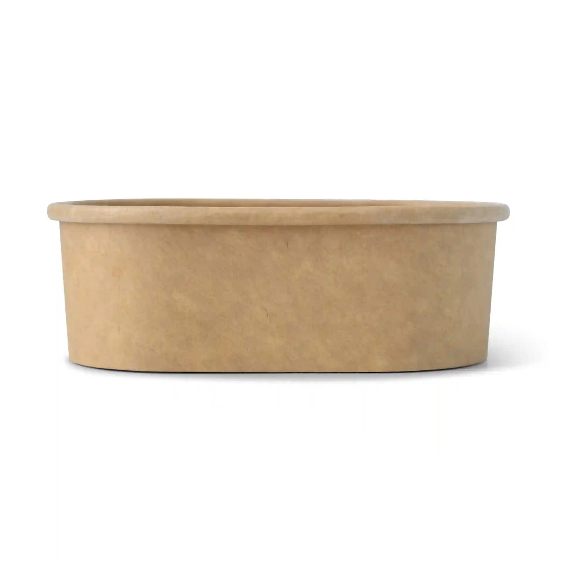 Contenitore alimentare rettangolare in cartone marrone, capacità di 150 ml, misura 11 x 8 x 3,5 cm.