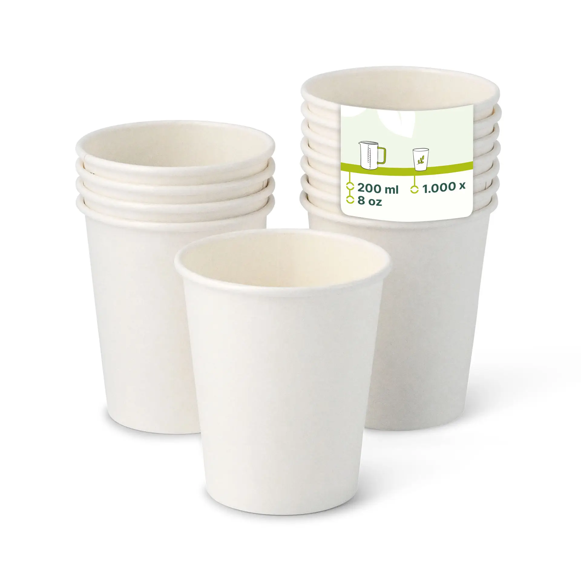 Pappbecher 200 ml / 8 oz, Ø 80 mm, weiss dhd04525-pappbecher-200-ml-8-oz-80-mm-weiss