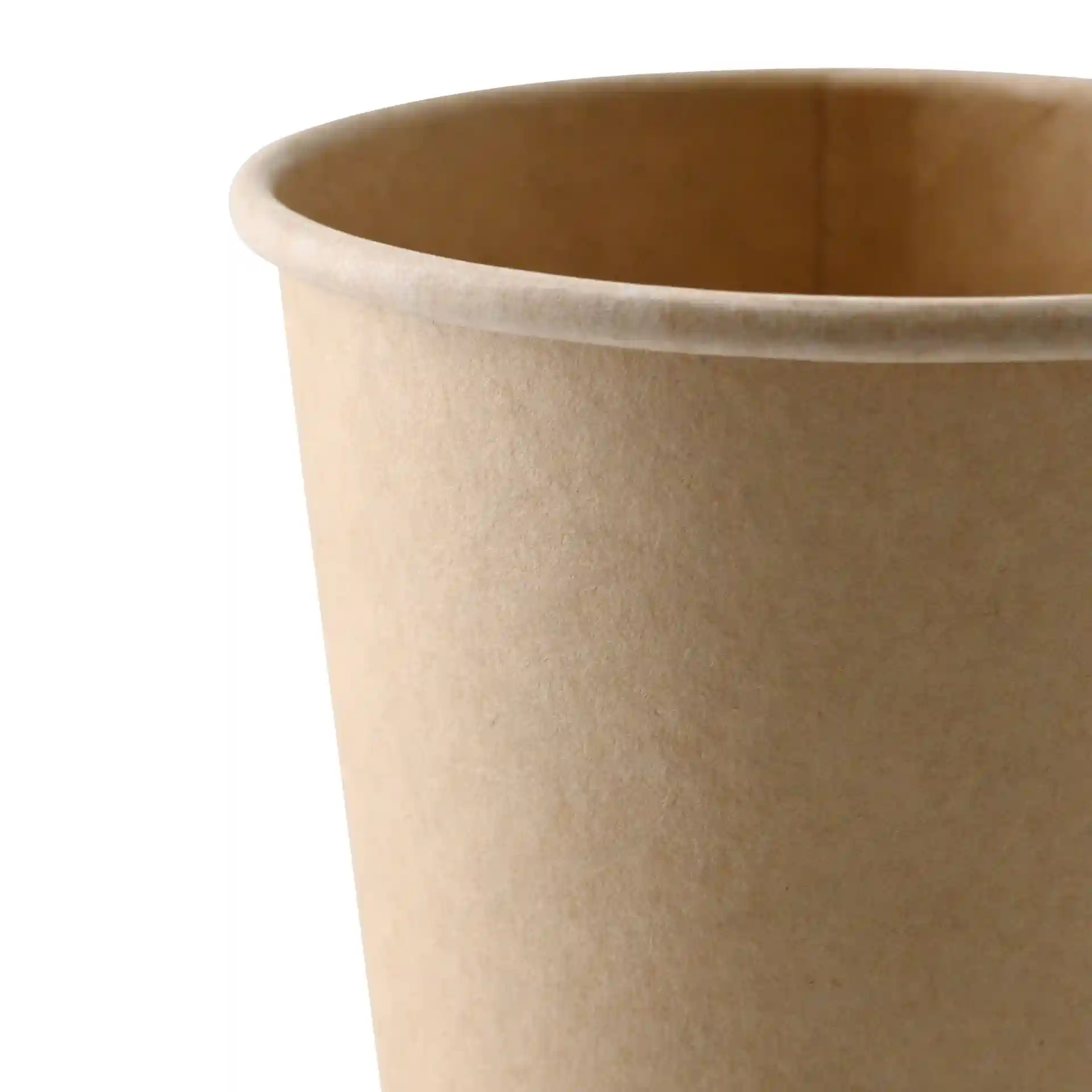 Pappbecher 300 ml / 12 oz, Ø 90 mm, einwandig, braun, PLA-beschichtet