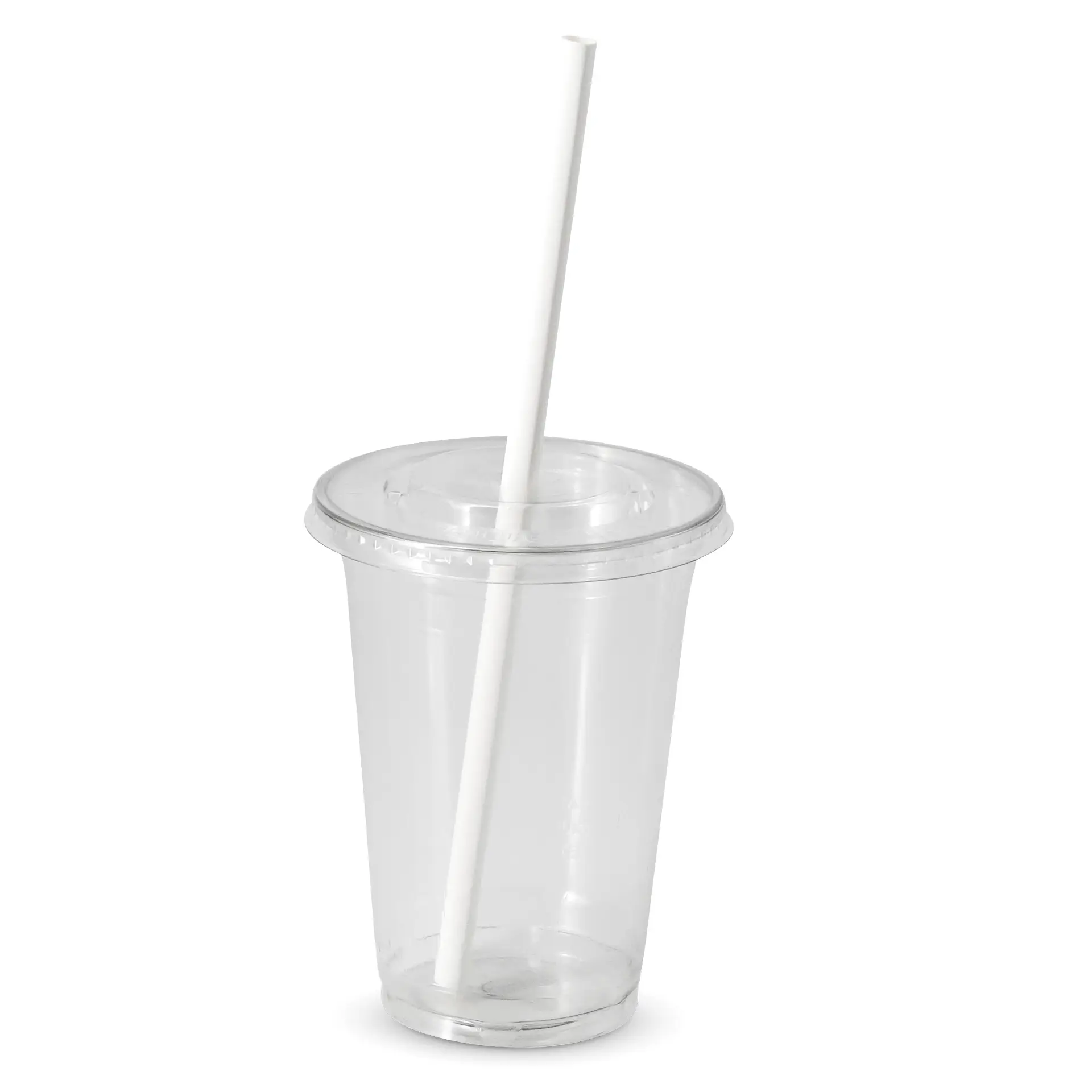 Jumbo Trinkhalm 23 cm, Ø 0,8 cm, weiss, vertikal gerollt
