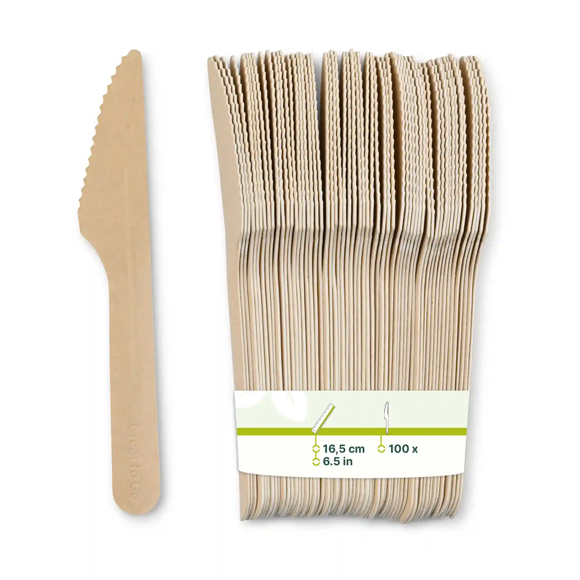 Couteaux en papier 16,5 cm, brun
