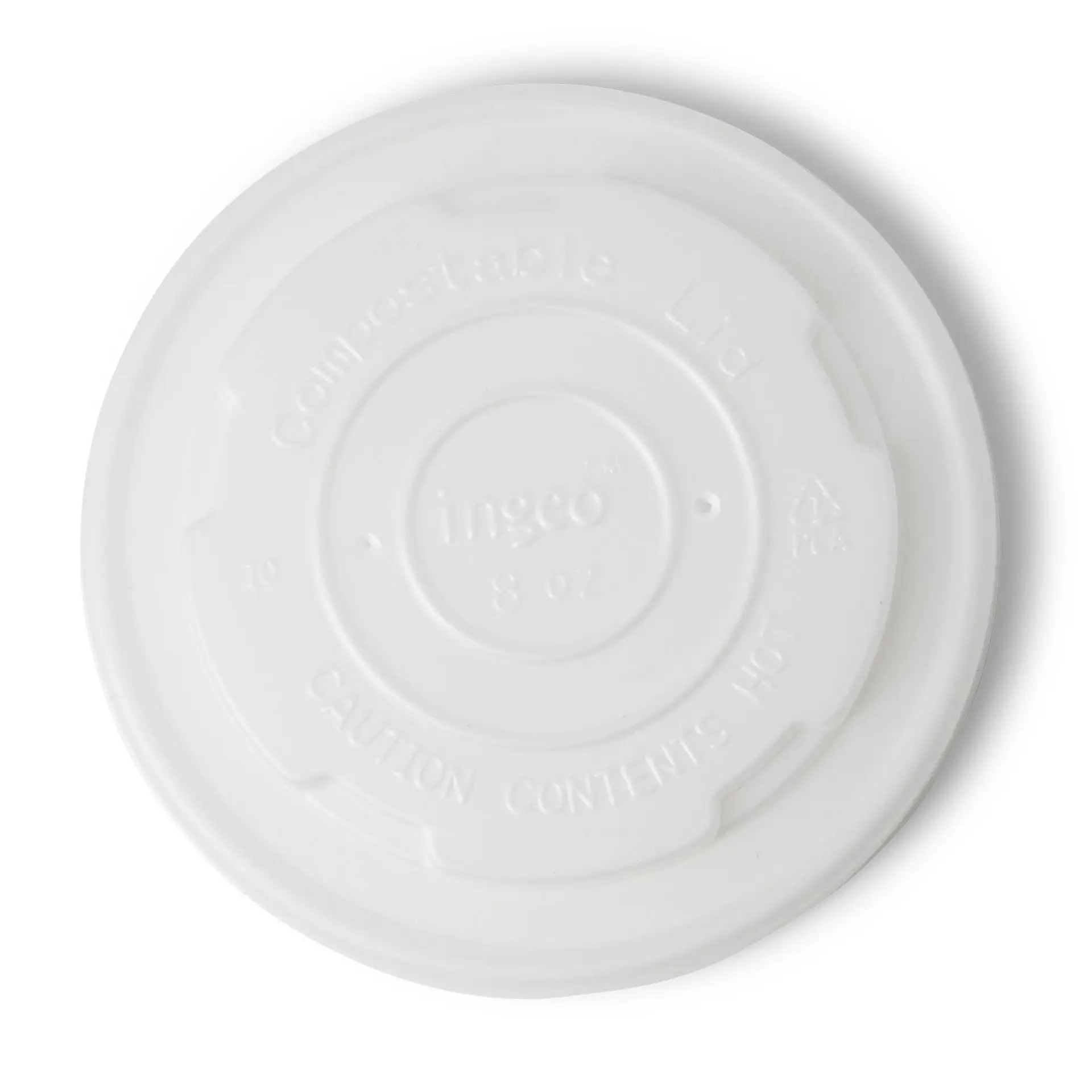 CPLA-Flachdeckel Ø 90 mm, weiss (f. Universal-Becher) CPLA-Flachdeckel Ø 90 mm, weiss (f. Universal-Becher)