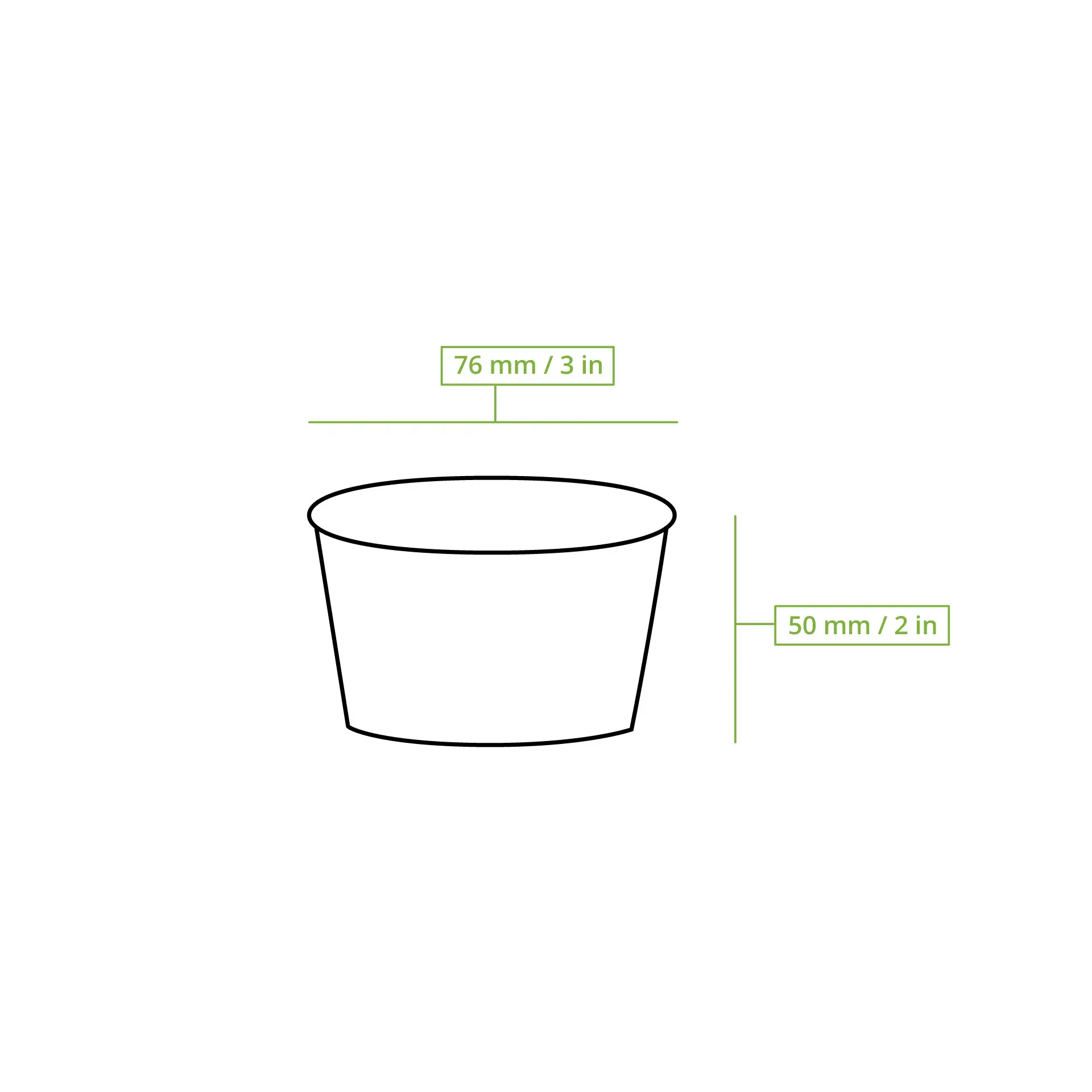 Eisbecher aus Pappe 75 ml, max. 130 ml, Ø 76 mm, weiß Eisbecher aus Pappe 75 ml, max. 130 ml, Ø 76 mm, weiß