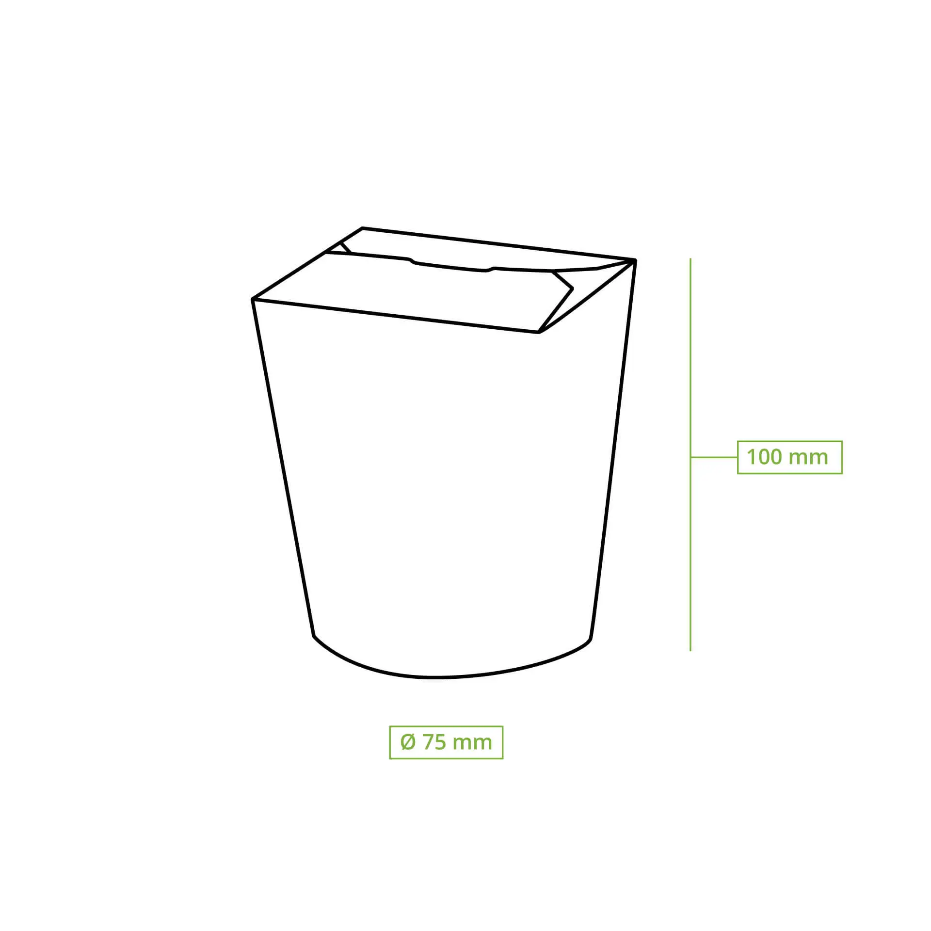 Nudelboxen / Asiaboxen aus Karton (beschichtet) 400 ml, braun