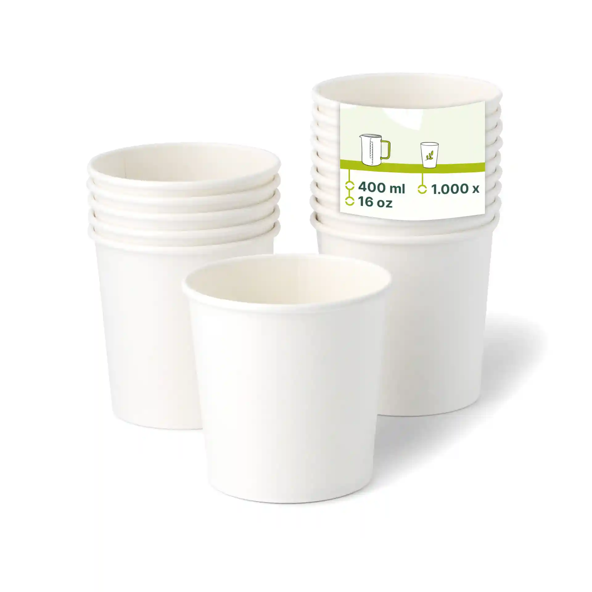 Eisbecher aus Pappe XL, 300 ml, max. 400 ml, Ø 92 mm, weiss