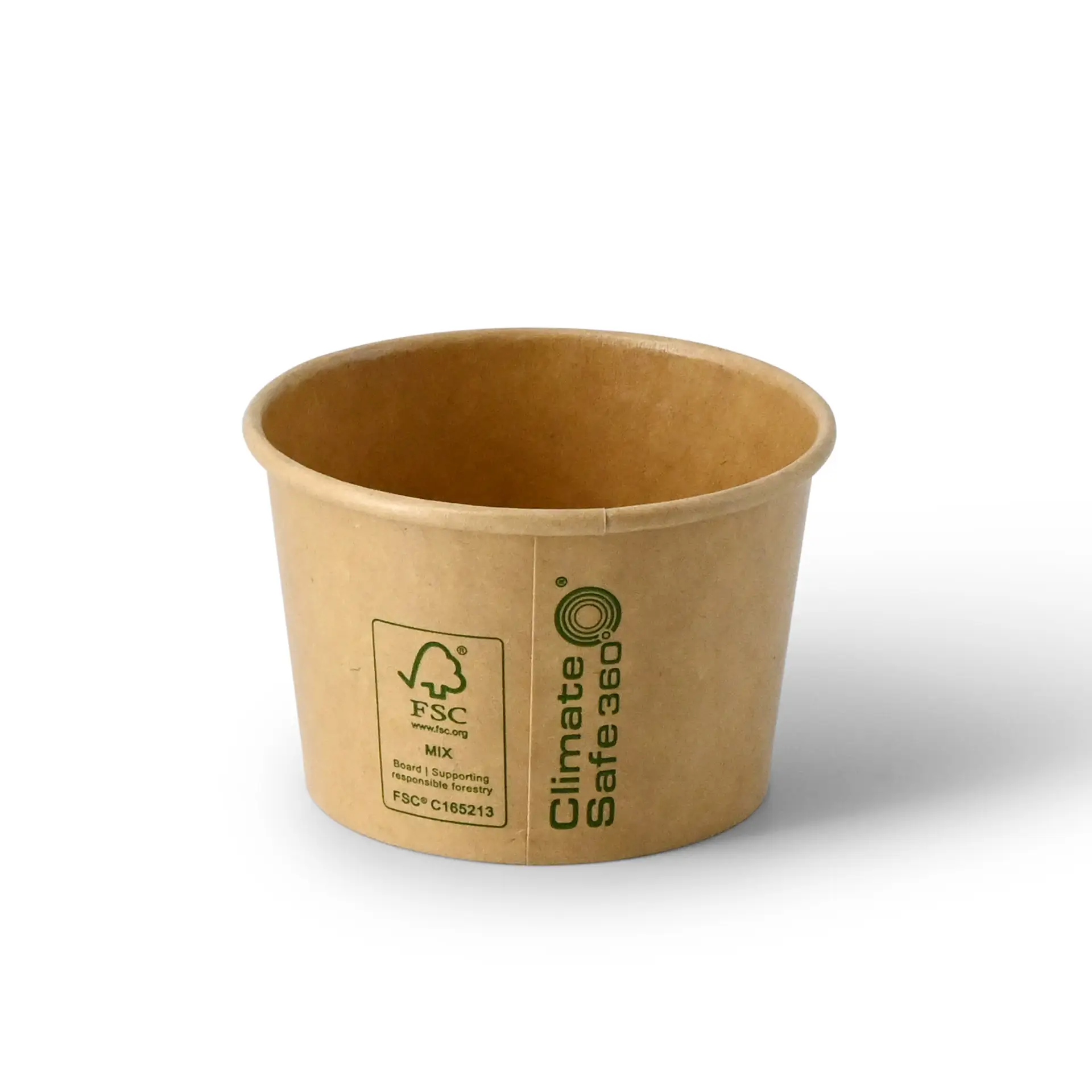 Eisbecher aus Pappe 75 ml, max. 130 ml, Ø 76 mm, braun