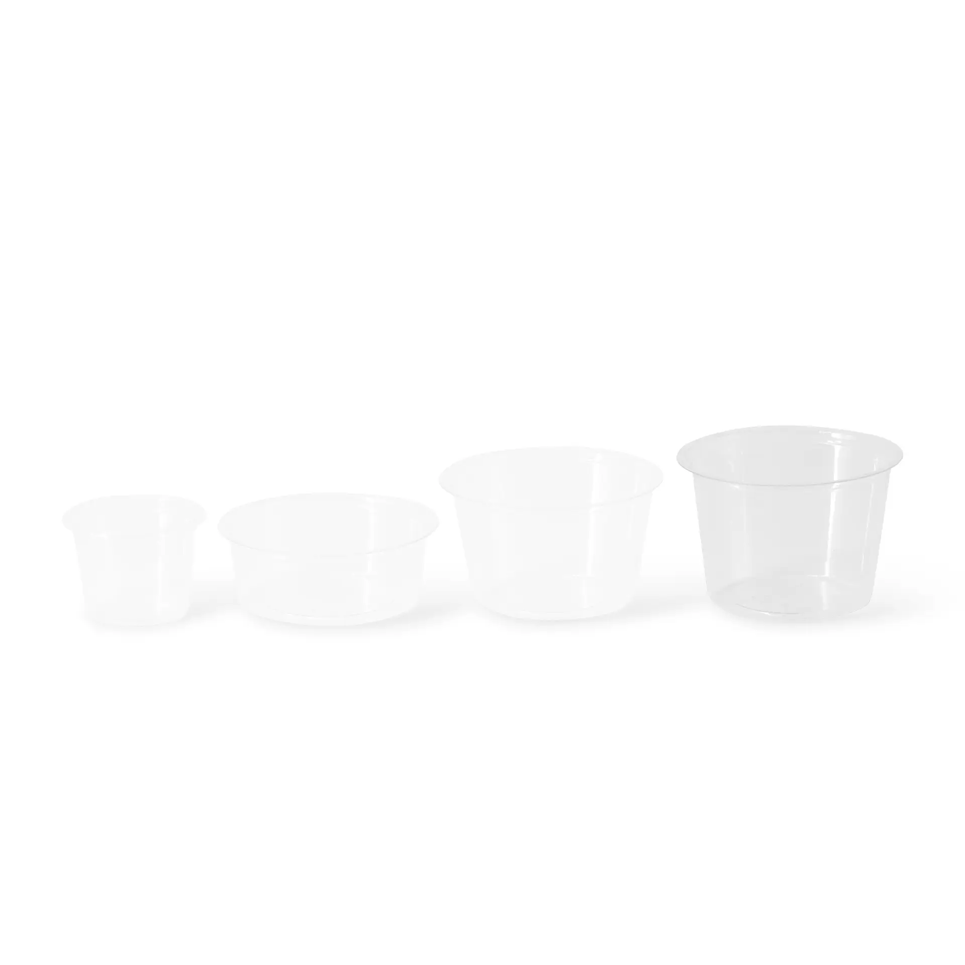Pot à portions en PLA 100 ml, Ø 70 mm dfc02480-portionsbecher-aus-pla-100-ml-70-mm-klar-rund-9