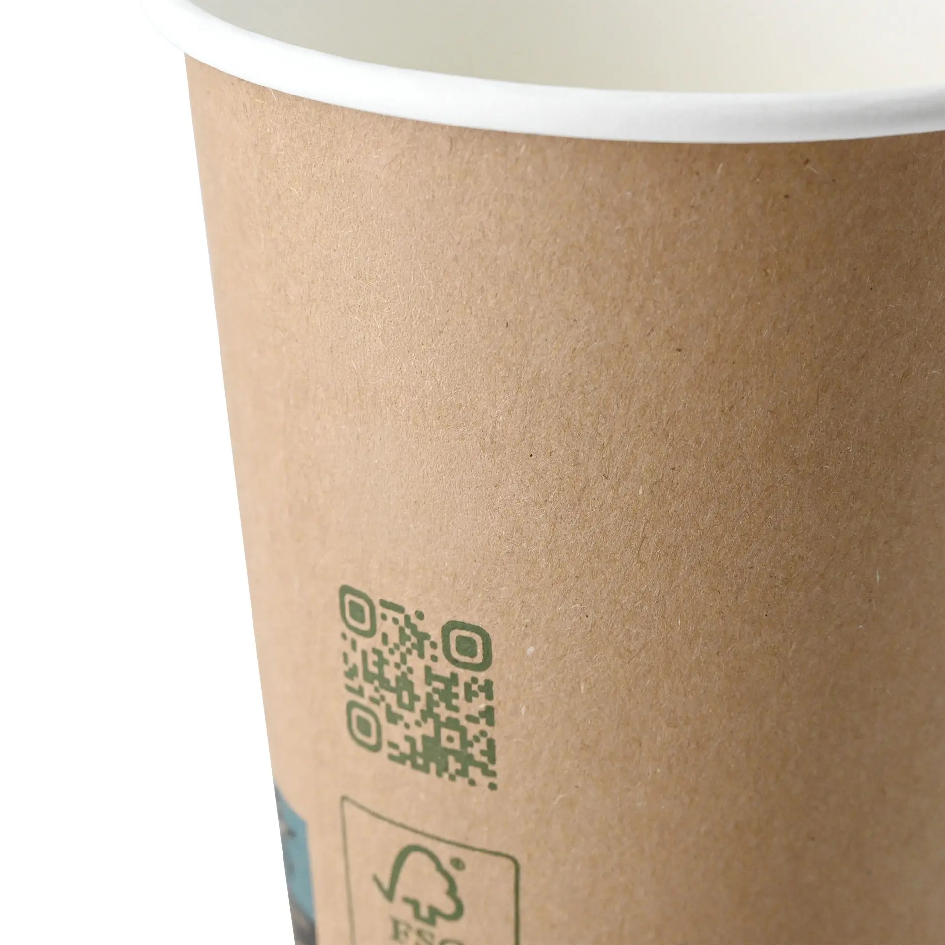 Kaffee to go Becher, 300 ml / 12 oz, Ø 90 mm, doppelwandig, braun / innen weiss, PLA-beschichtet