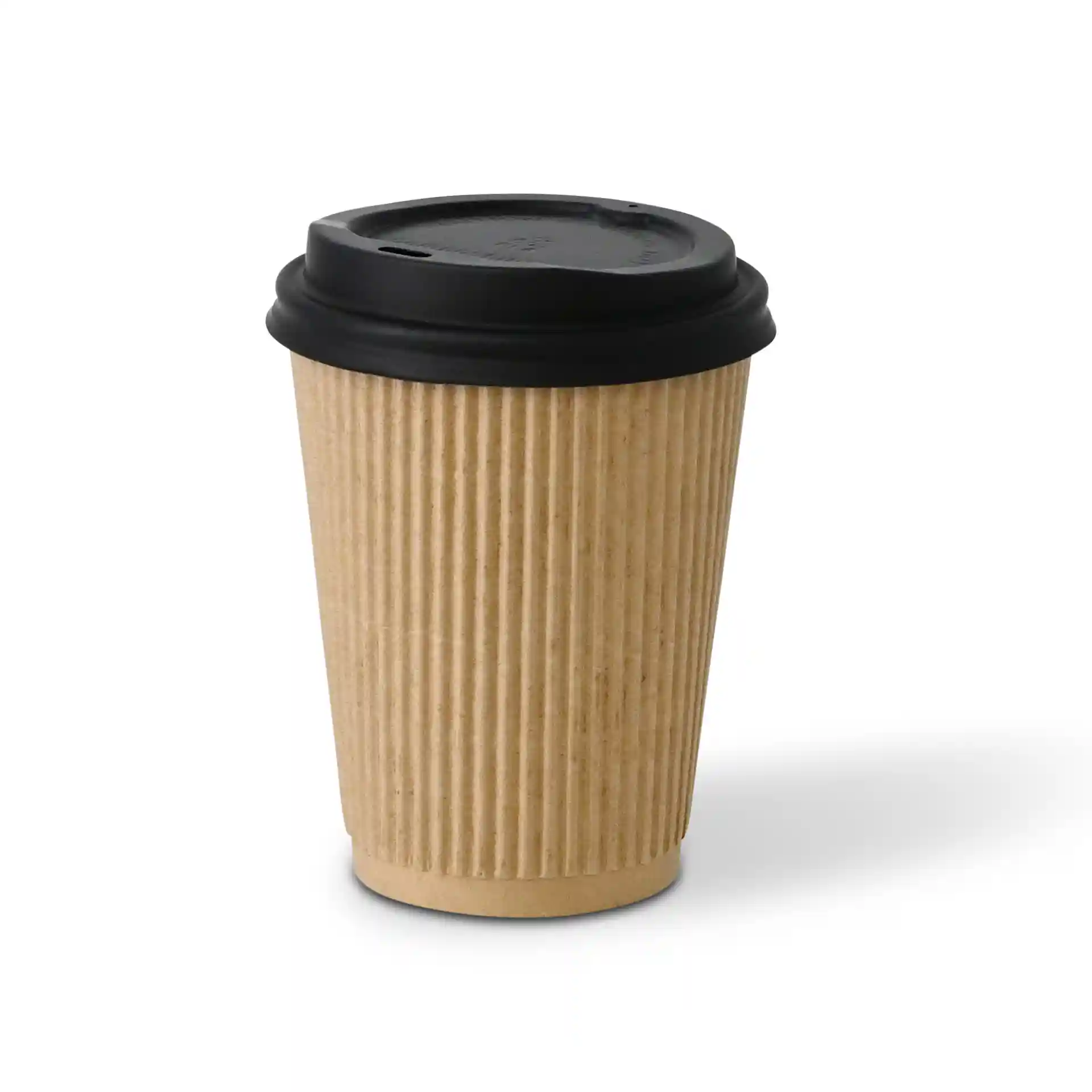 Gobelet en carton ondulé  300 ml / 12 oz, Ø 90 mm, brun, revêtement PLA