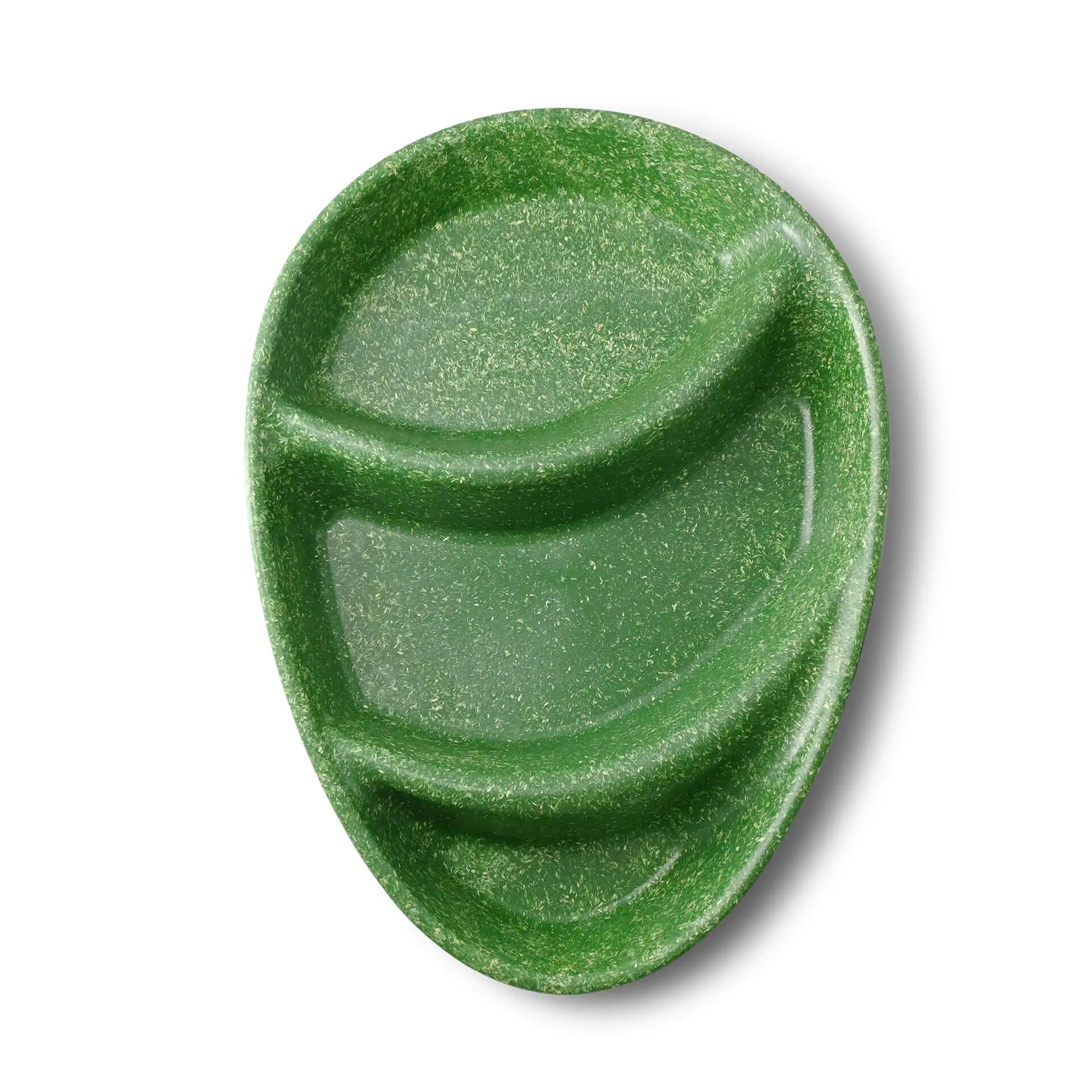 Mehrweg-Menü-Teller "merways Plate" 27,5 x 20 x 3,5 cm, 3 Kammern, tropfenförmig, Spinat / dunkelgrün dfc008371-mehrweg-menue-teller-merways-plate-275-x-20-x-35-cm-3-kammern-tropfenfoermig-spinat-dunkelgruen-3