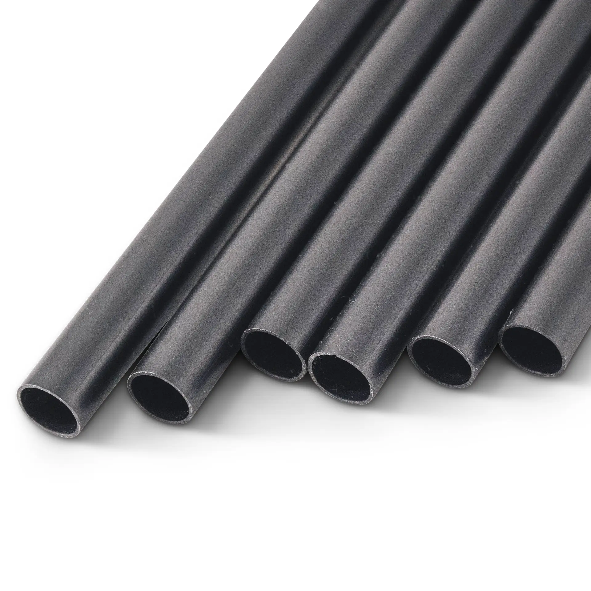 Cocktail Strohhalme 15 cm, Ø 0,7 cm, schwarz, wiederverwendbar