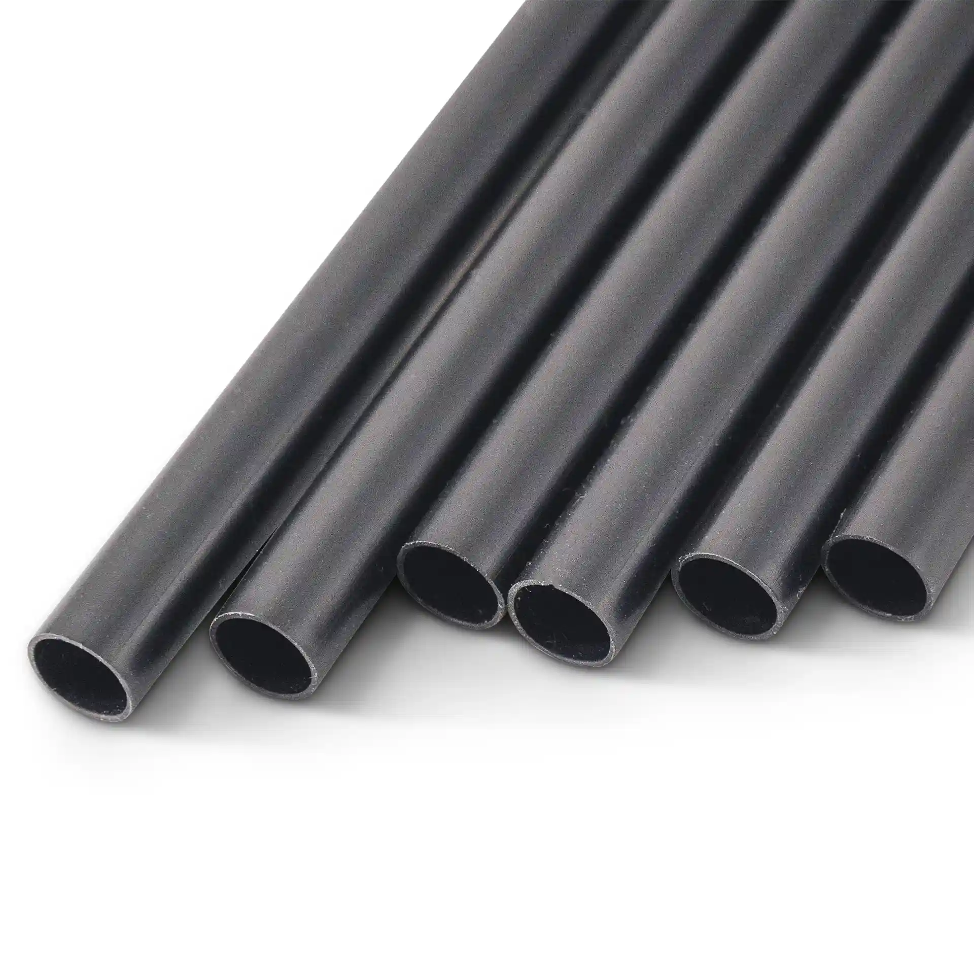 Cocktail Strohhalme 15 cm, Ø 0,7 cm, schwarz, wiederverwendbar