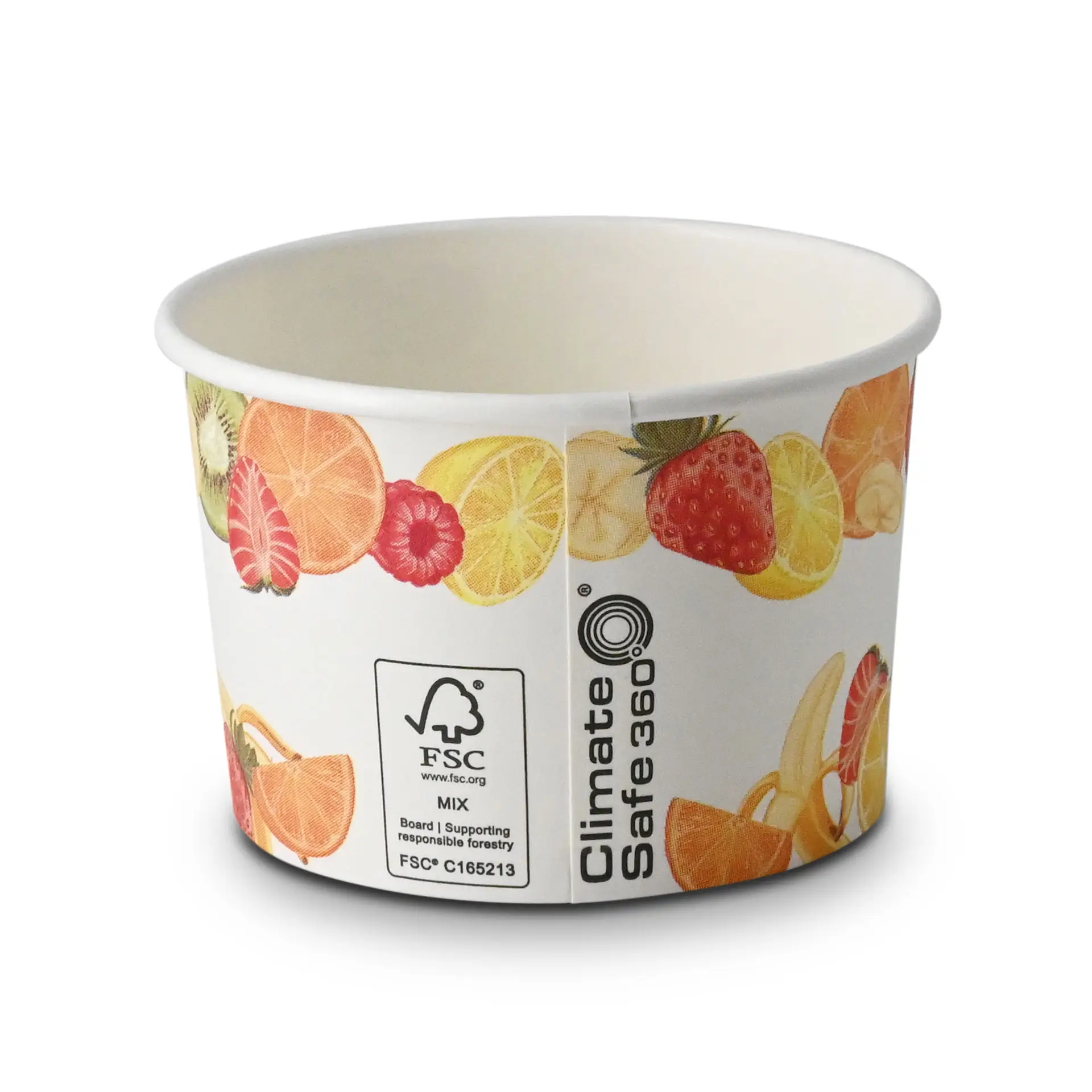 Pot à glace imprimé (revêtu) M "Fruits" 200 ml, max. 270 ml, Ø 92 mm