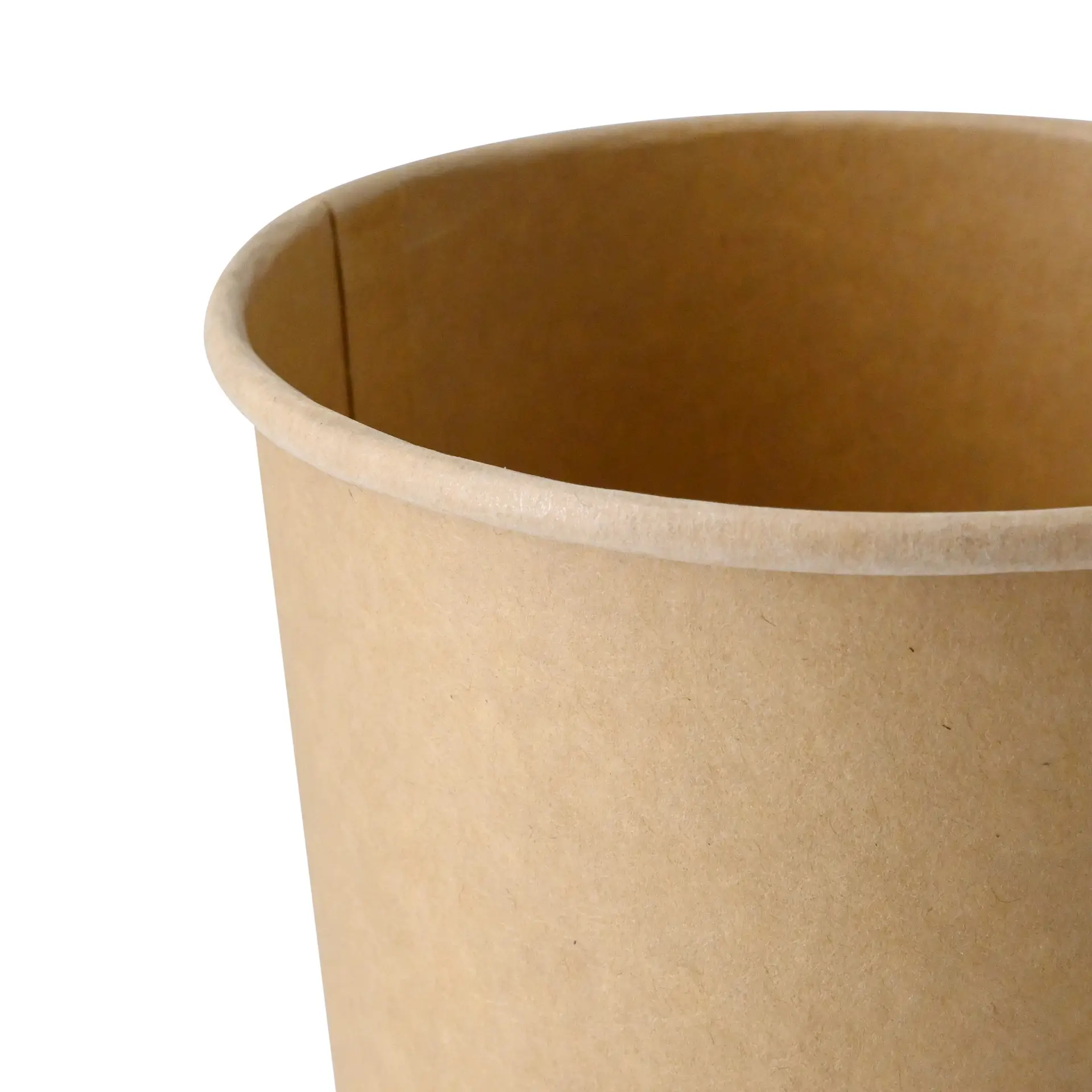 Suppenbecher to go aus Karton (bio-beschichtet) 600 ml / 24 oz, Ø 115 mm, braun