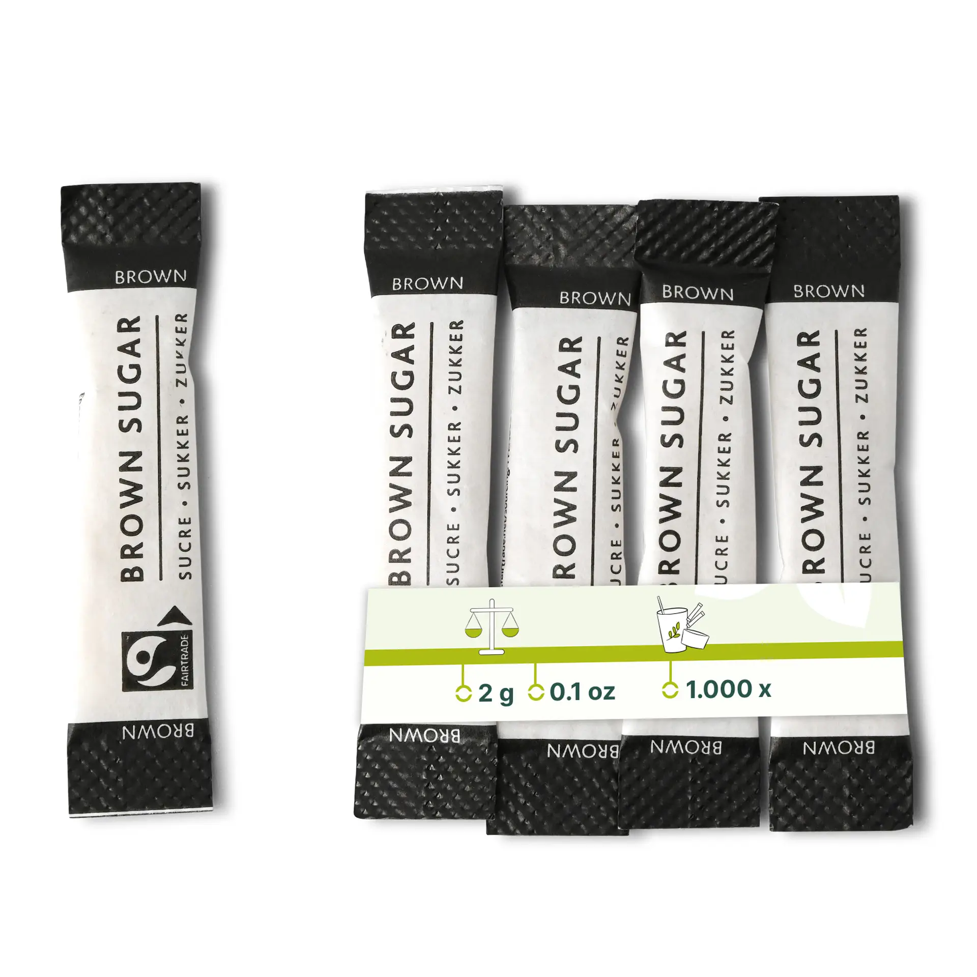 Fair Trade Zuckersticks, Demerara, braun