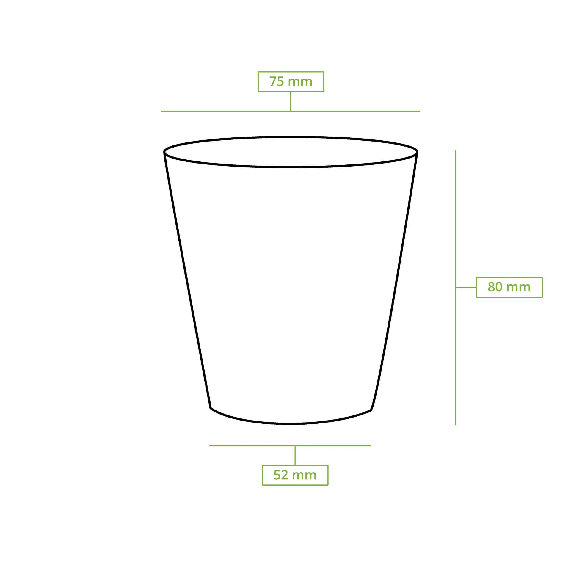 Pappbecher (beschichtet) 150 ml / 6 oz, Ø 80 mm, braun Pappbecher (beschichtet) 150 ml / 6 oz, Ø 80 mm, braun