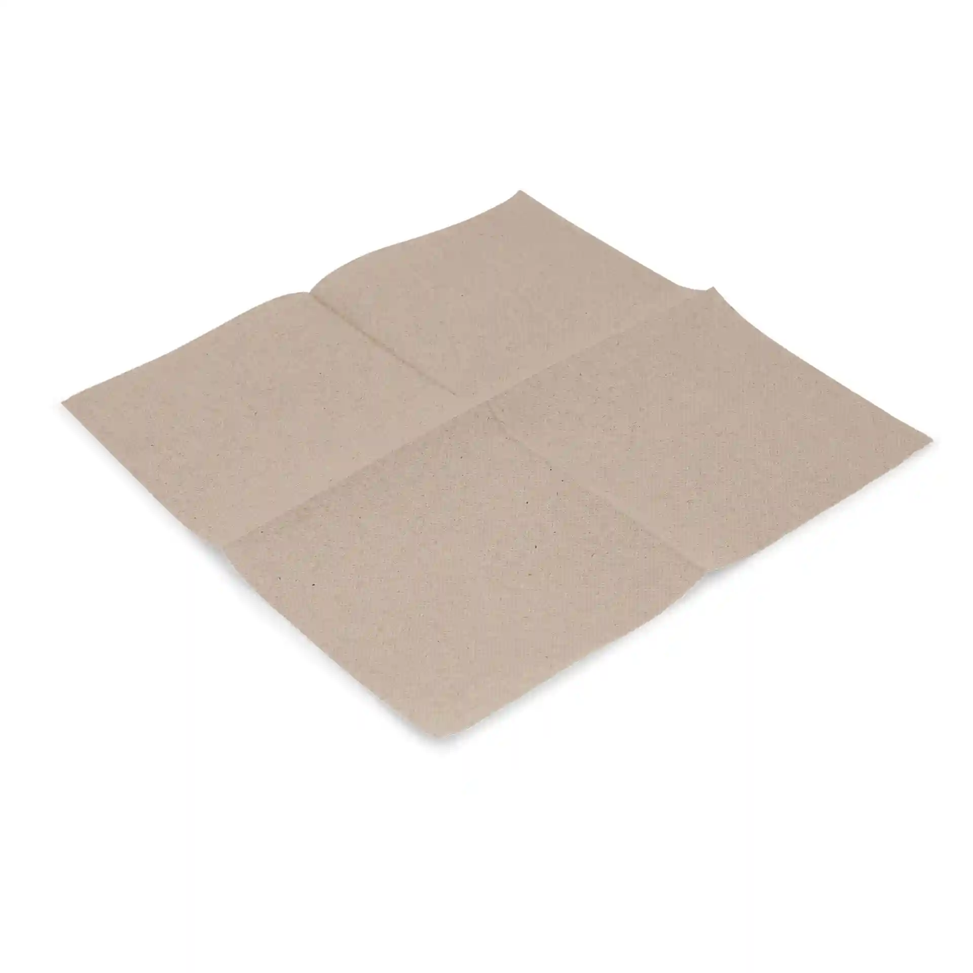 Tovagliolo di carta quadrato, non sbiancato, 2 veli, riciclato, 25 x 25 cm, piegato in quarti.
