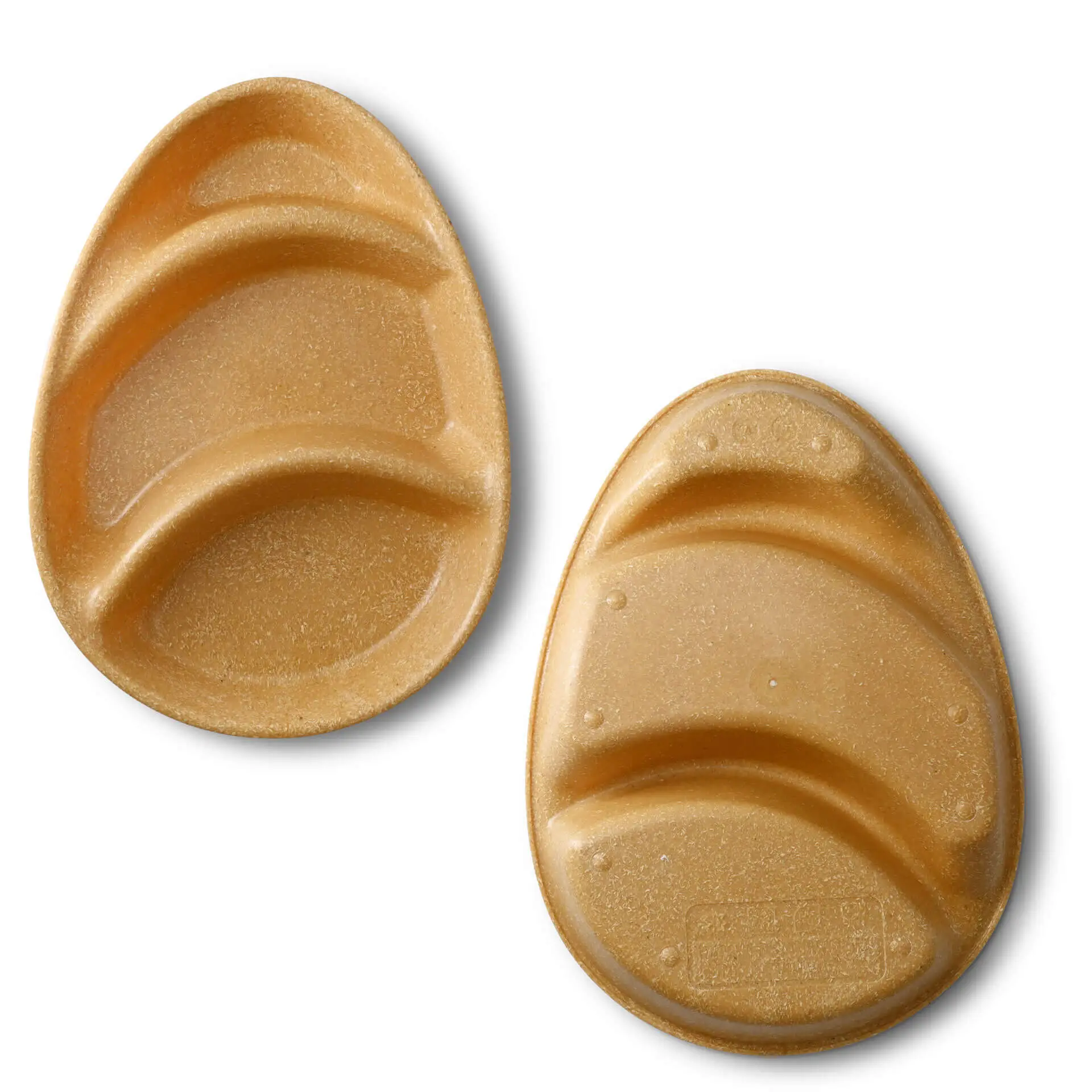 Assiette ovale réutilisable "merways Plate" 27,5 x 20 x 3,5 cm, 3 compartiments, caramel / brun dfc008351-mehrweg-menue-teller-merways-plate-275-x-20-x-35-cm-3-kammern-tropfenfoermig-karamell-braun-2