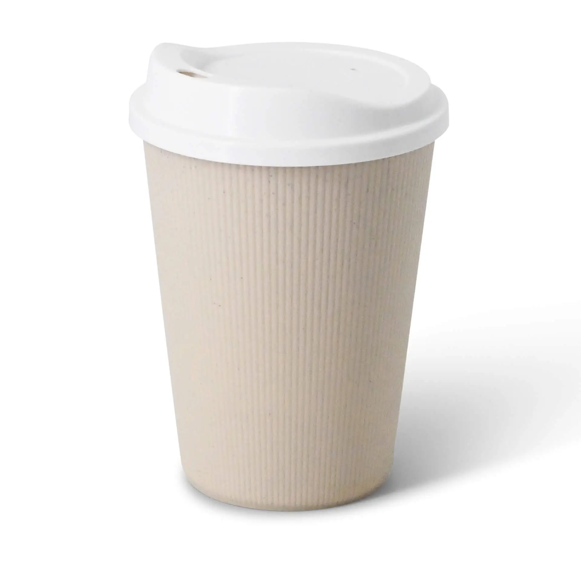 Mehrweg Becher (Riffel) 400 ml / 16 oz, Ø 90 mm, creme-weiss