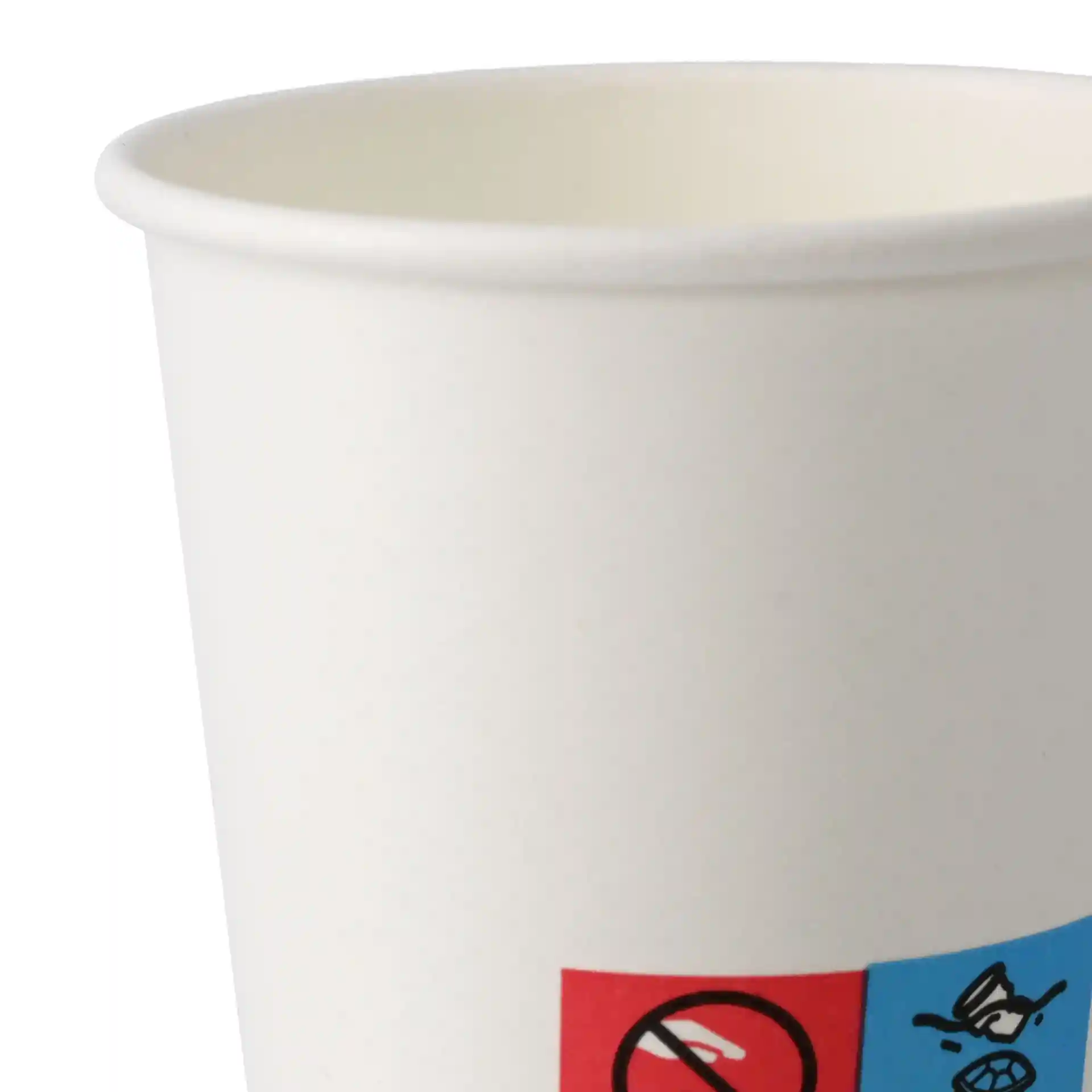Gobelet en carton 100 ml / 4 oz, Ø 62 mm, simple paroi, blanc, revêtu de PLA