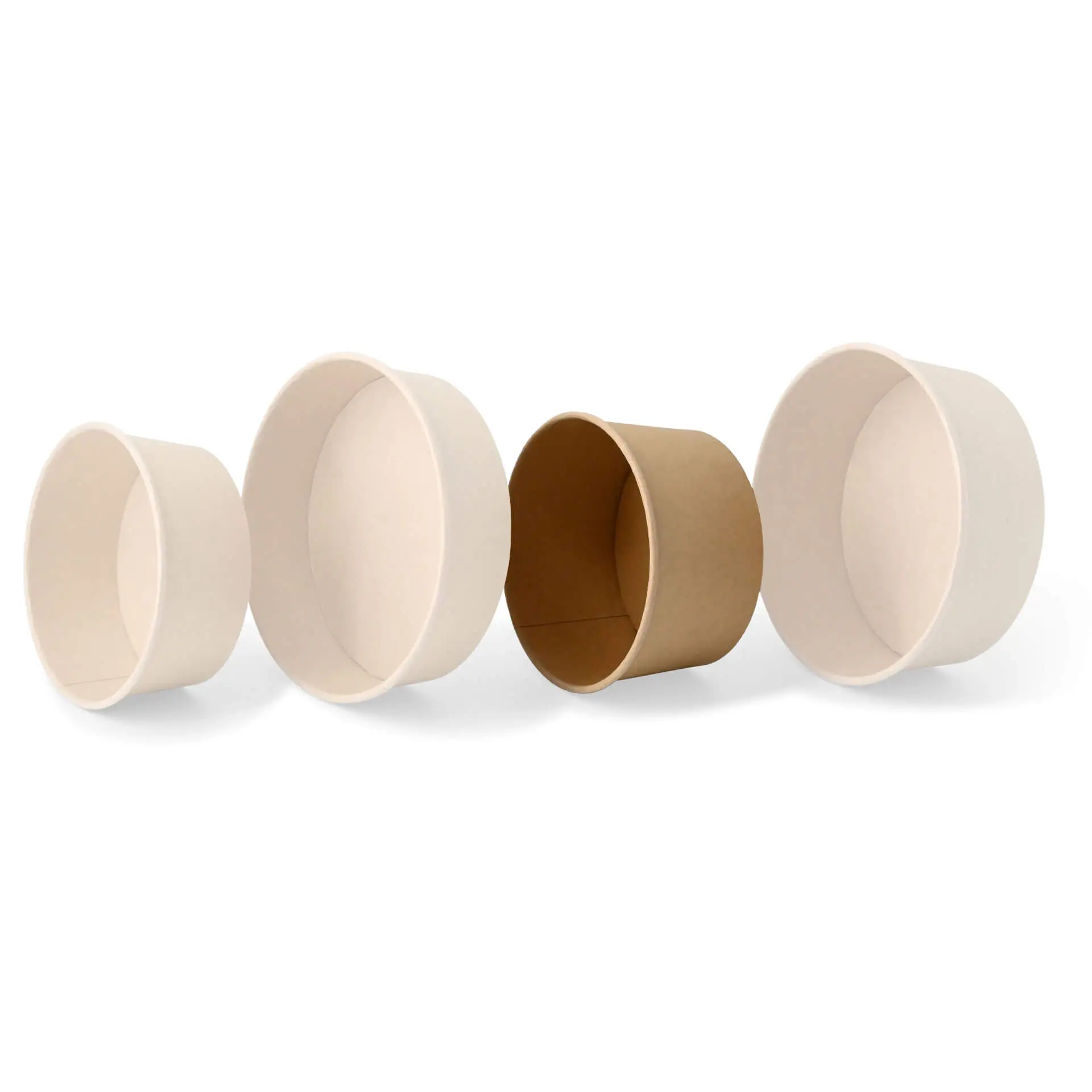 Bol rond en carton kraft (revêtu de PE), 800 ml, Ø 150 mm, brun, rondes (1000 ml de volume max.)