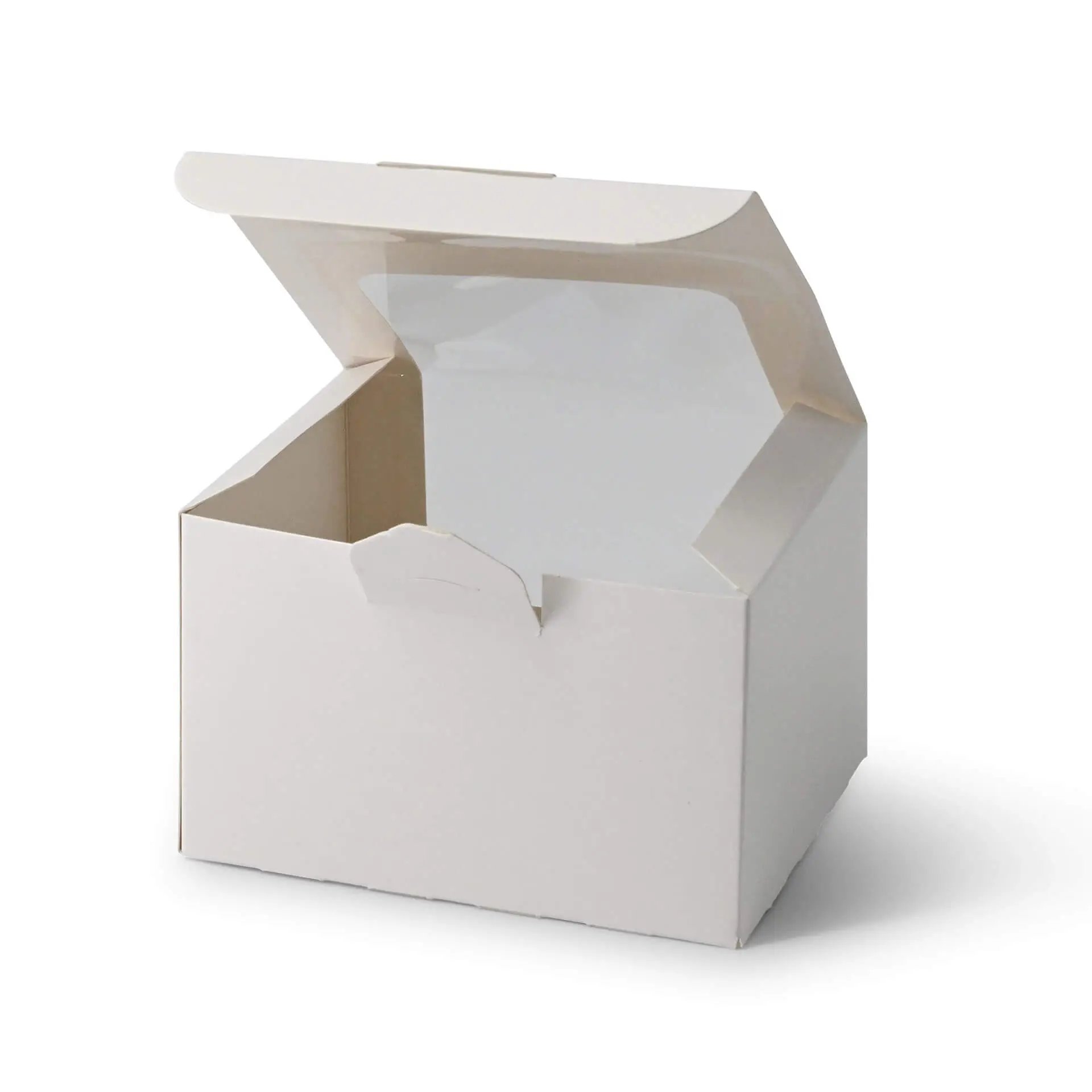 Patisserie Verpackungen 13 x 11 x 8 cm, Zellulose-Fenster, weiss