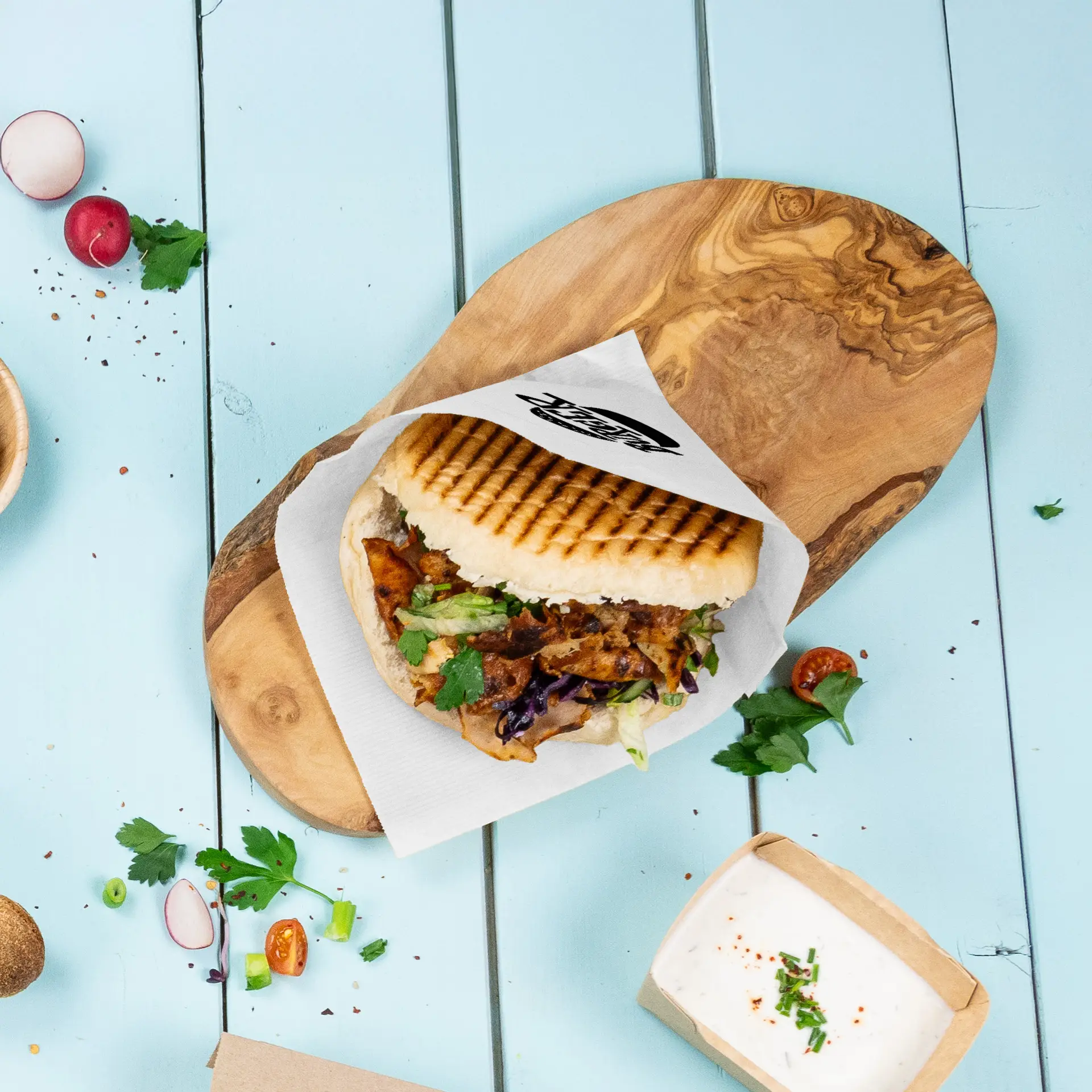 Burgertaschen bedrucken , 15 x 16 cm, weiss