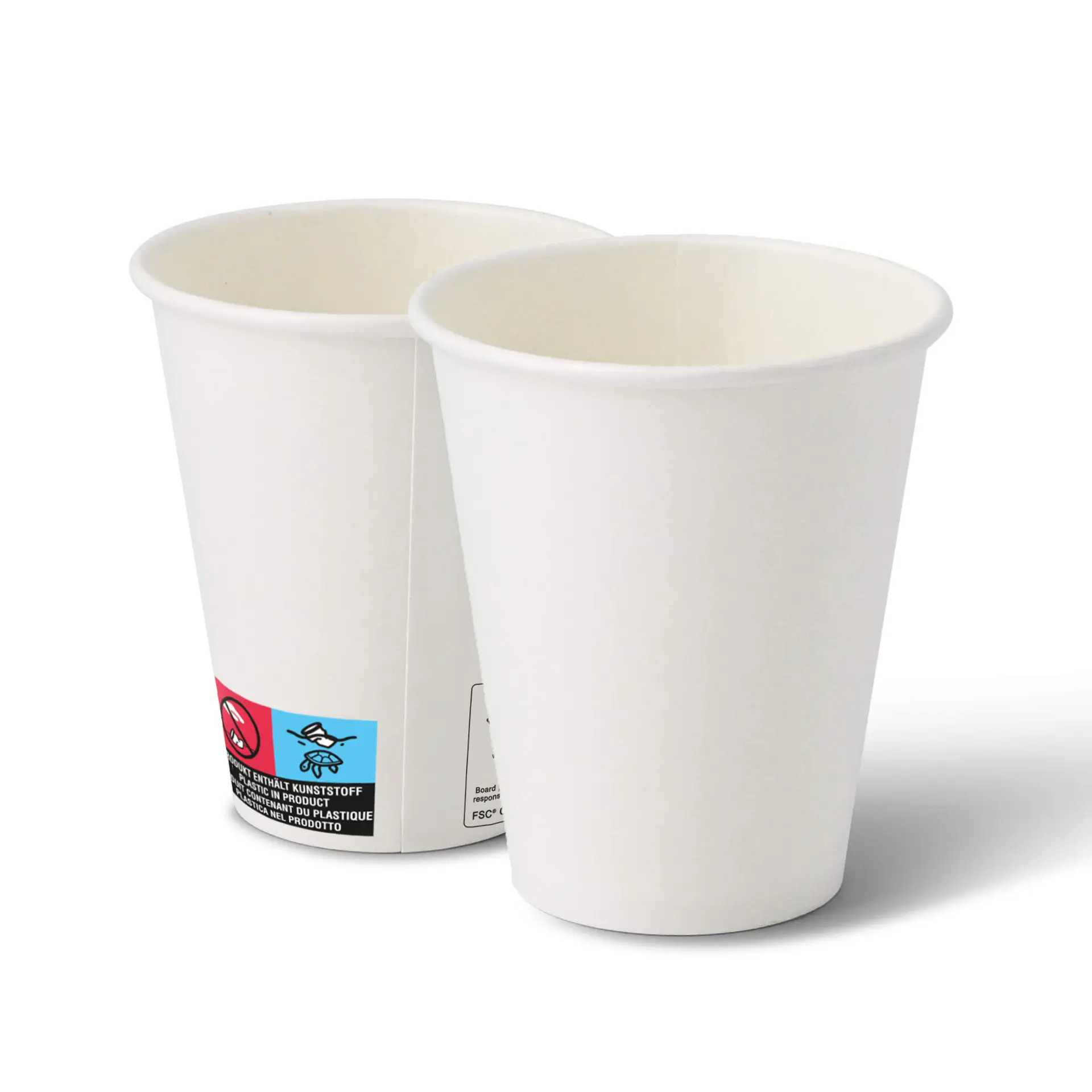 Pappbecher (beschichtet) 250 ml / 10 oz, Ø 90 mm, weiss