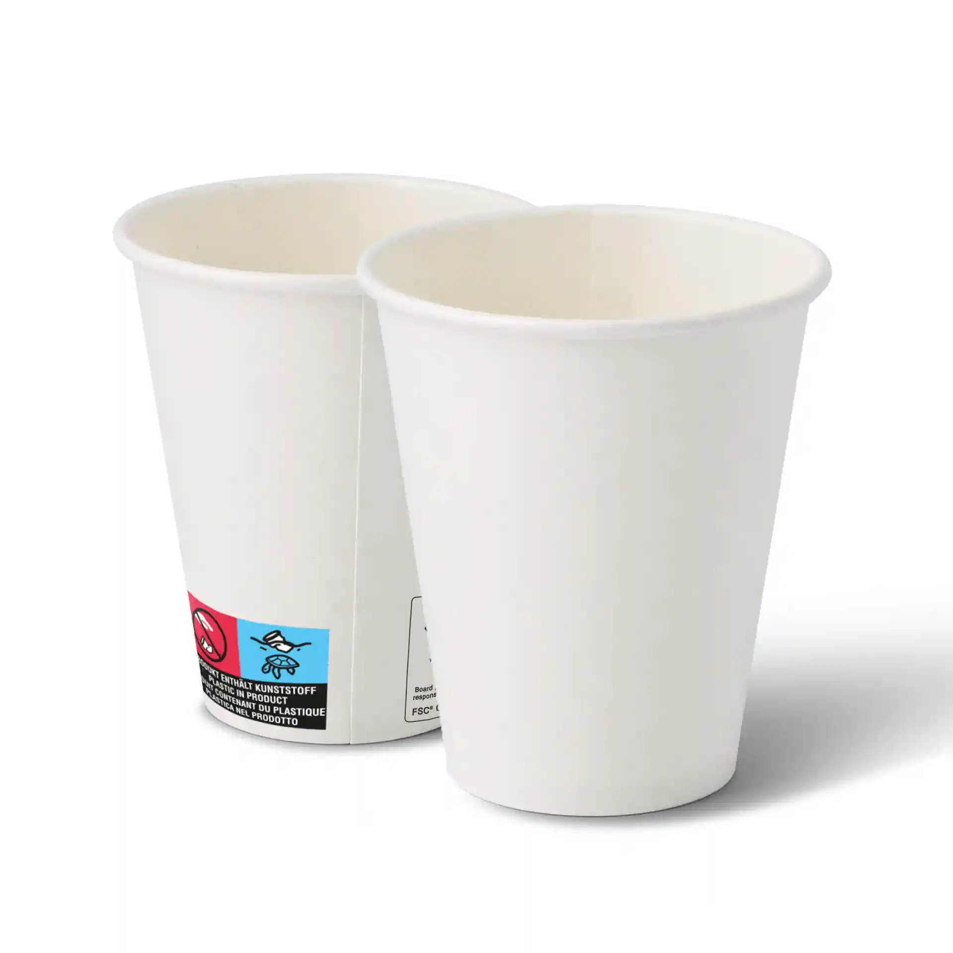 Pappbecher (beschichtet) 250 ml / 10 oz, Ø 90 mm, weiss
