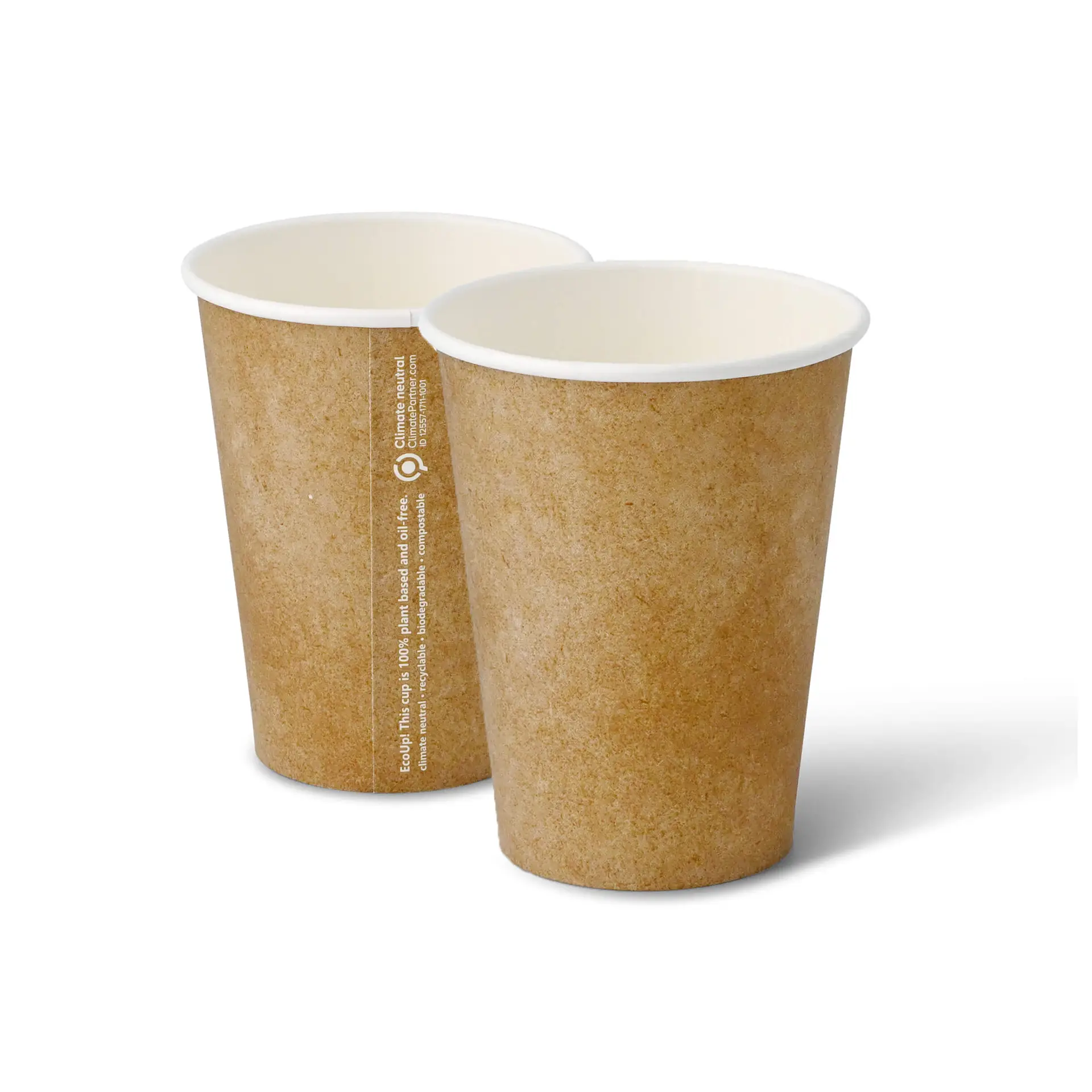 Pappbecher 300 ml / 12 oz, Ø 90 mm, braun, innen weiss