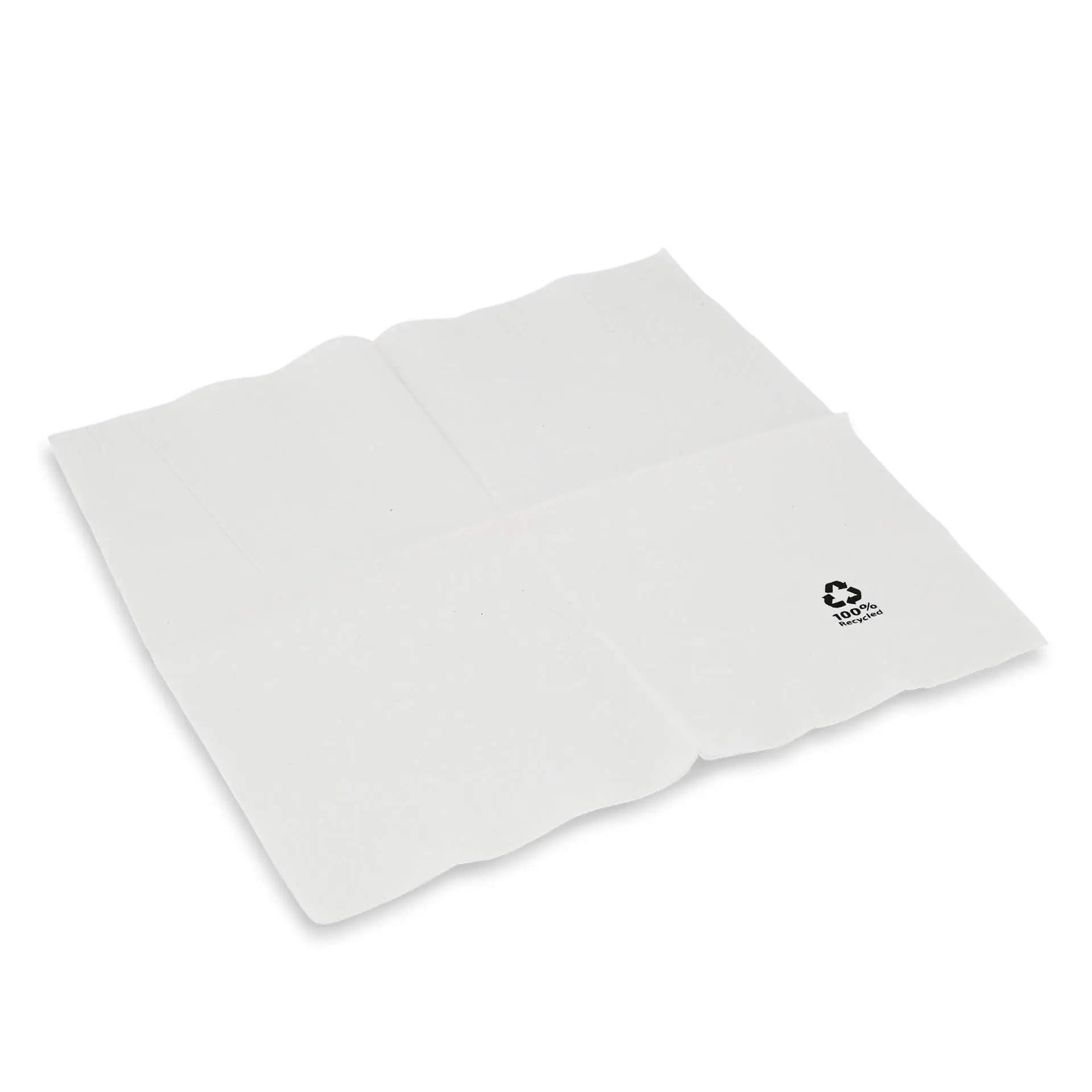 Cocktail-Servietten aus recyceltem Papier 24 x 24 cm, 2-lagig, ¼ Falz, weiss dse028301-cocktail-servietten-aus-recyceltem-papier-24-x-24-cm-2-lagig-falz-weiss-2