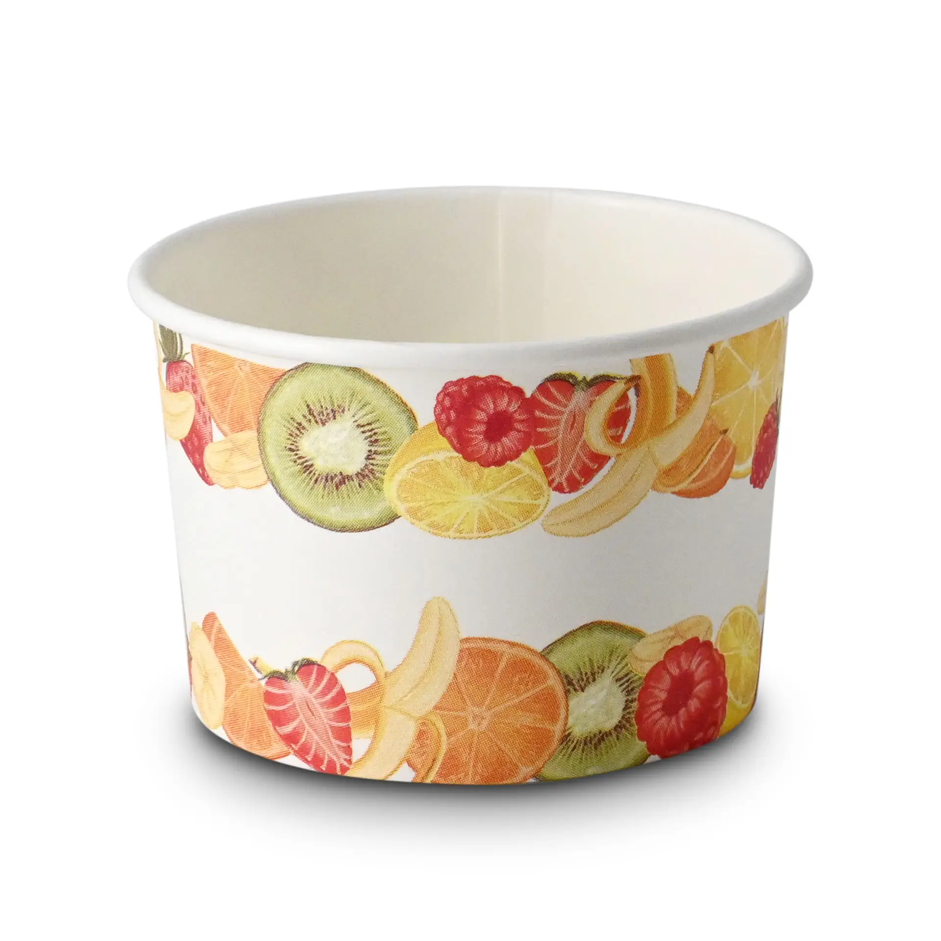 Pot à glace imprimé (revêtu) M "Fruits" 200 ml, max. 270 ml, Ø 92 mm