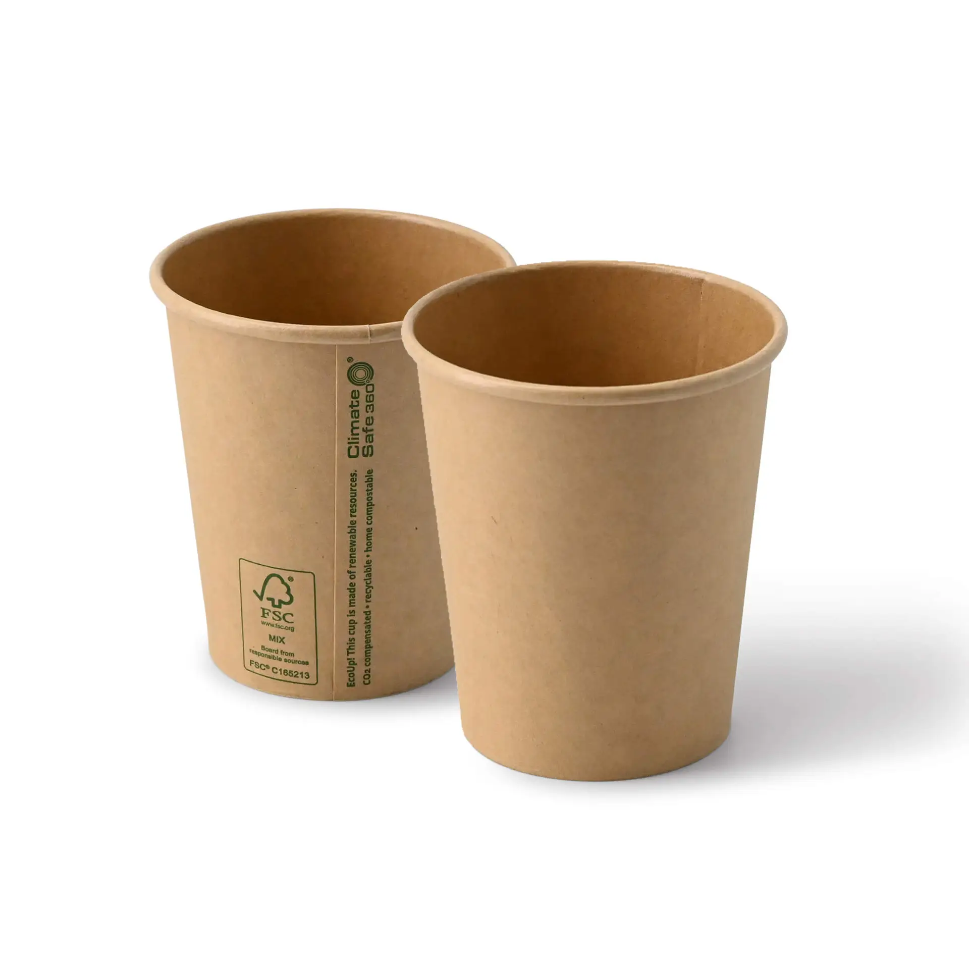 Pappbecher 200 ml / 8 oz, Ø 80 mm, braun
