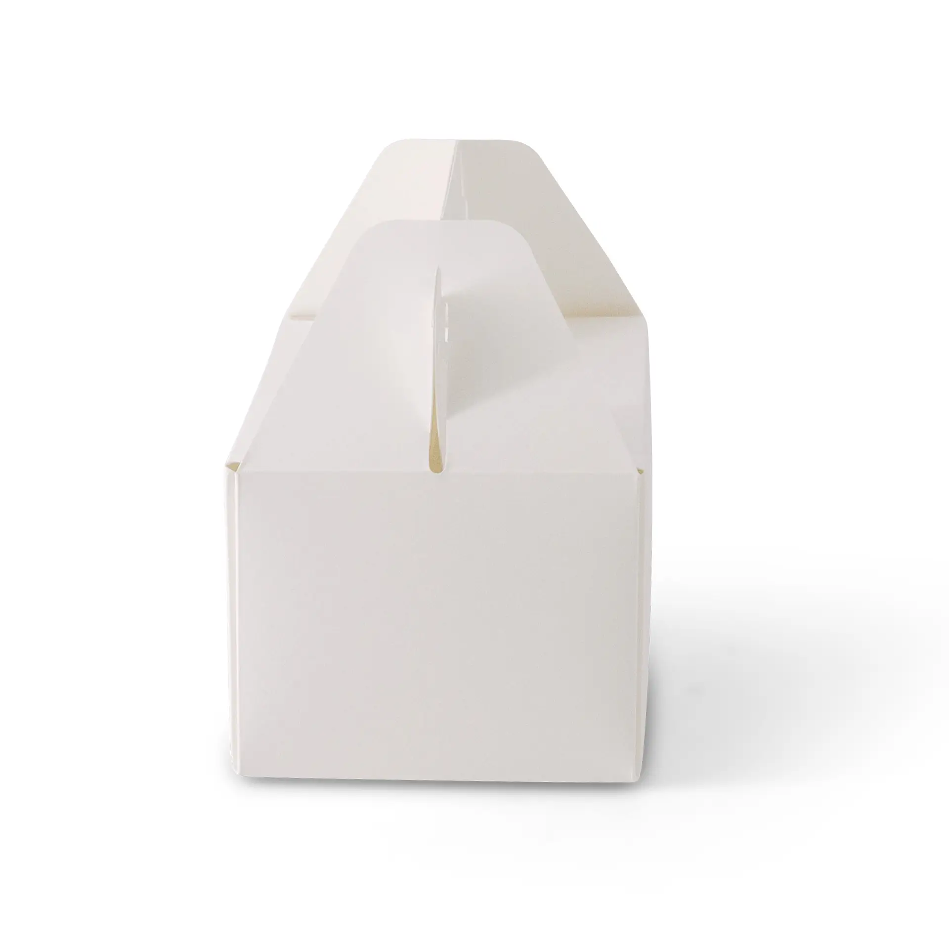 Kuchenbox aus Pappe mit Griff S, 18 x 11 x 9 cm, weiss, faltbar