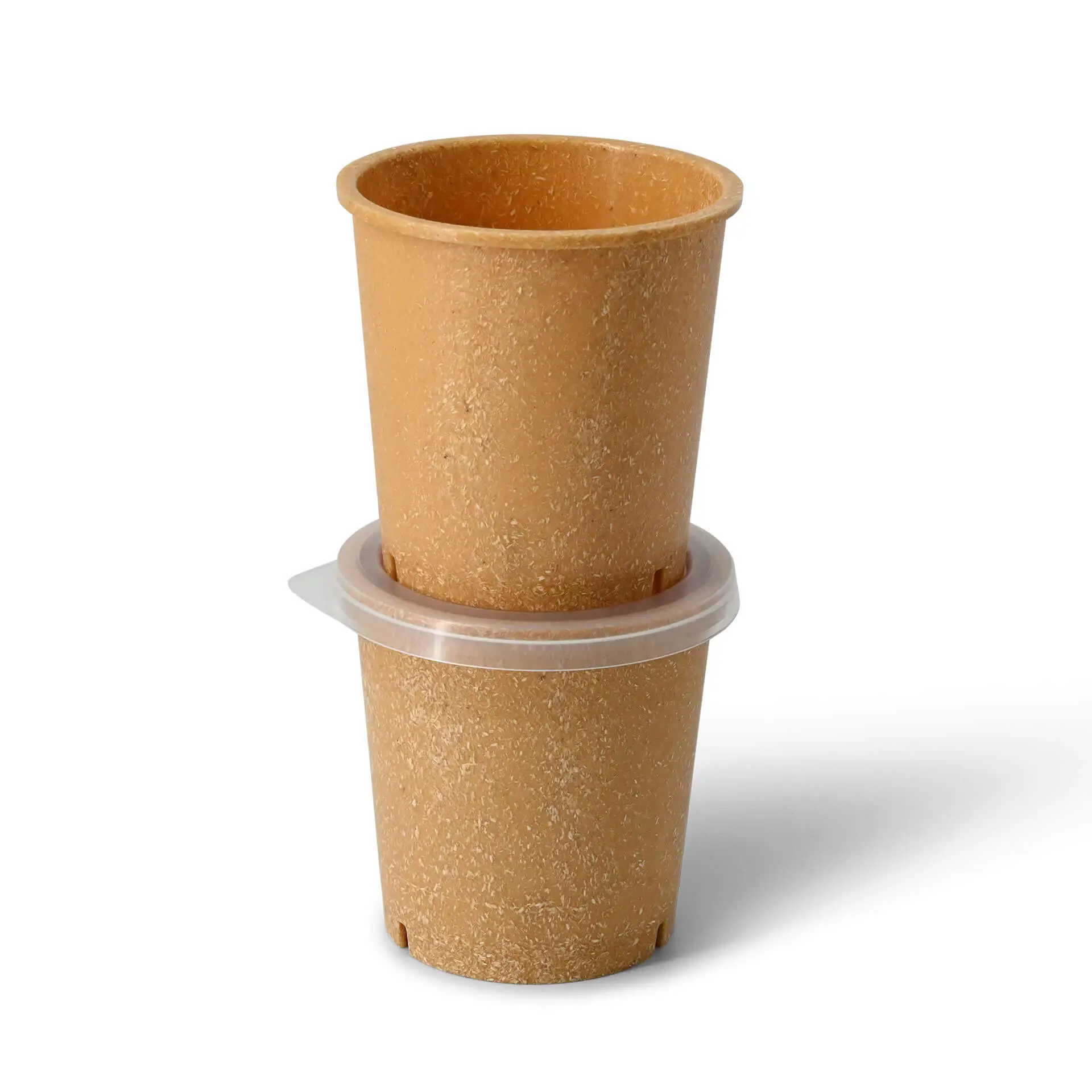 | 2 FÜR 1 | Mehrweg-Becher "merways Cup" 400 ml, Ø 95 mm, Karamell / braun